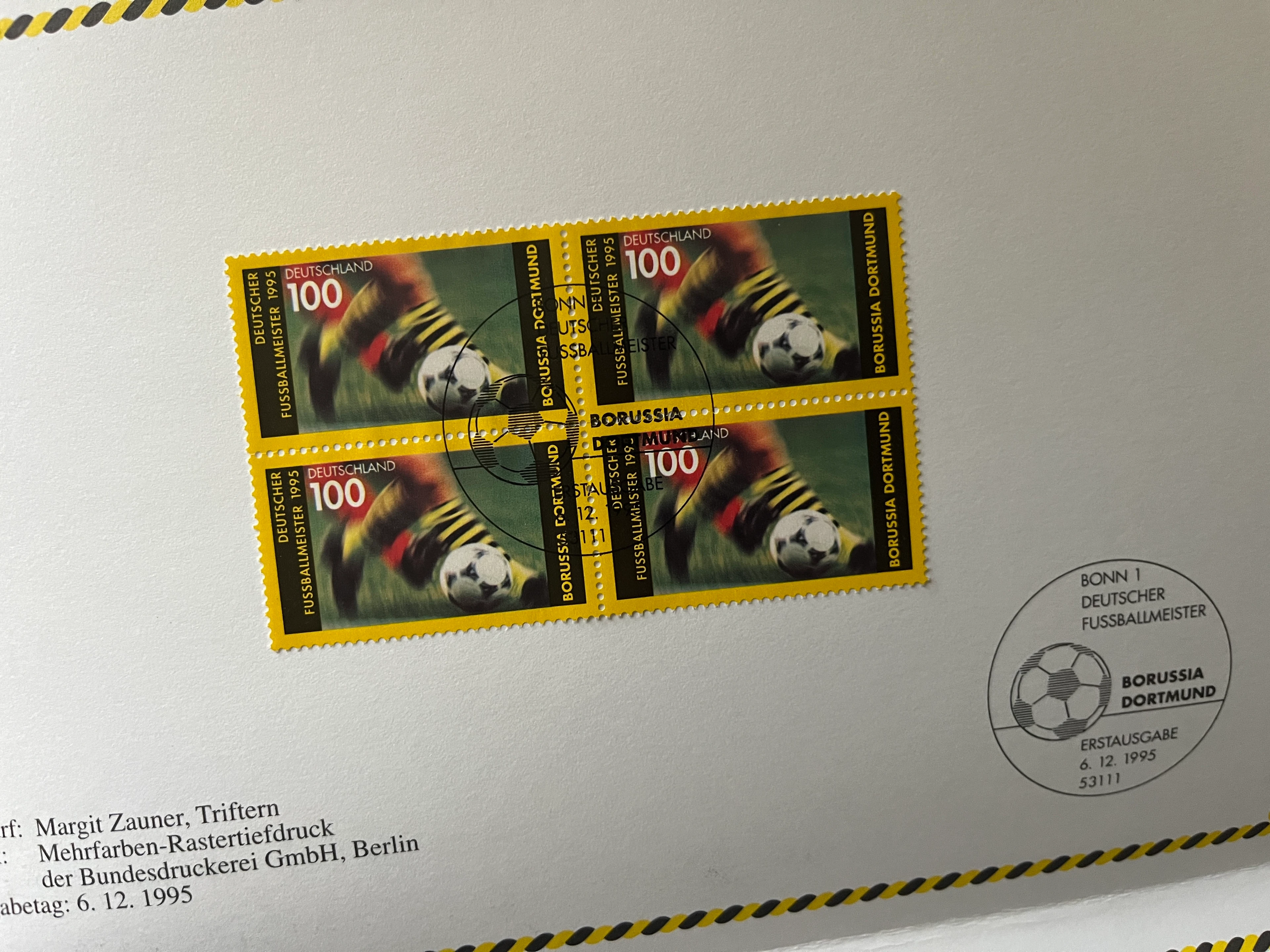 Sonderkarte BVB 1995 Sondergestempelt