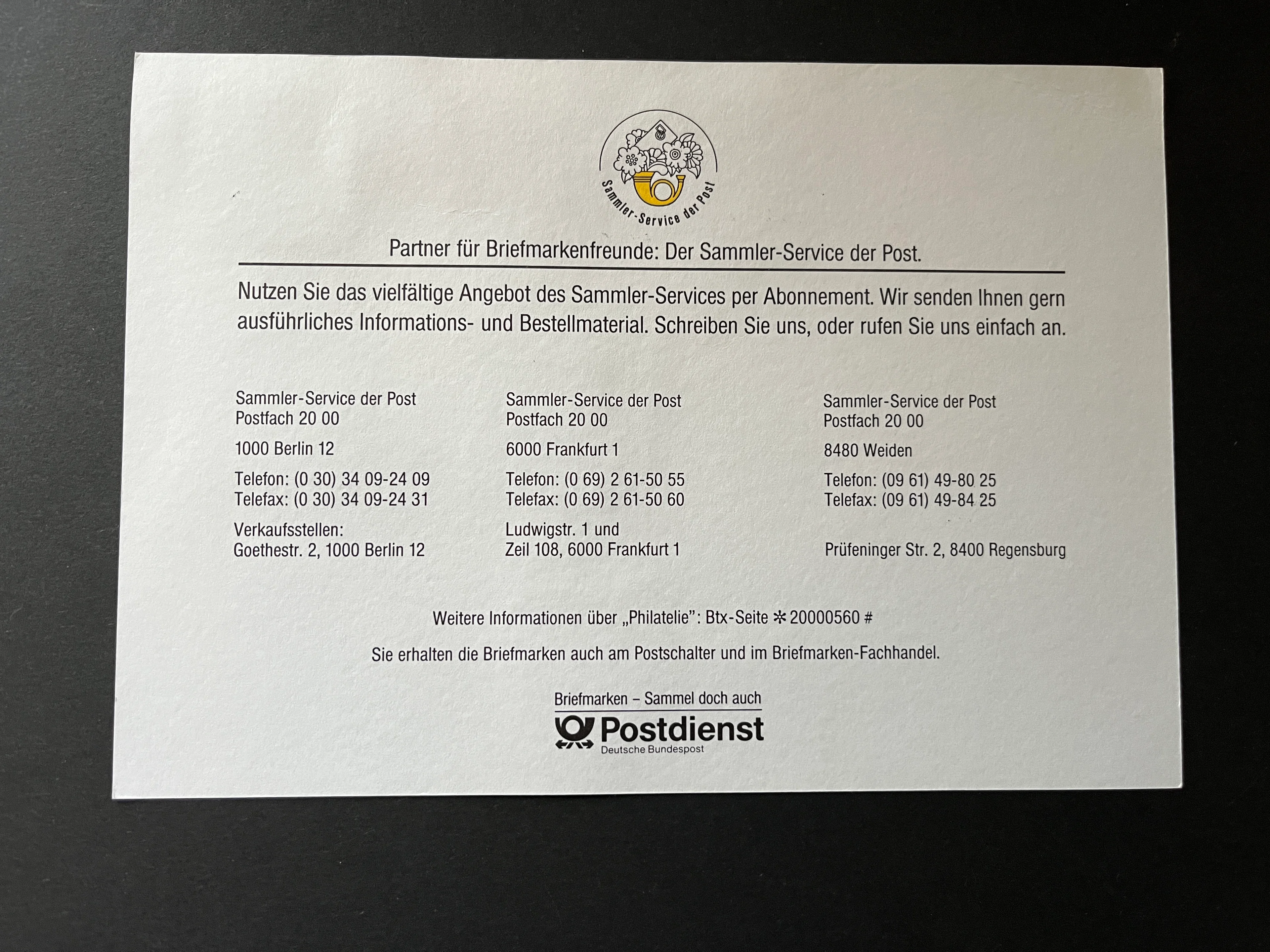 Sonderkarte Friedenbringender Postreiter von Münster 1990