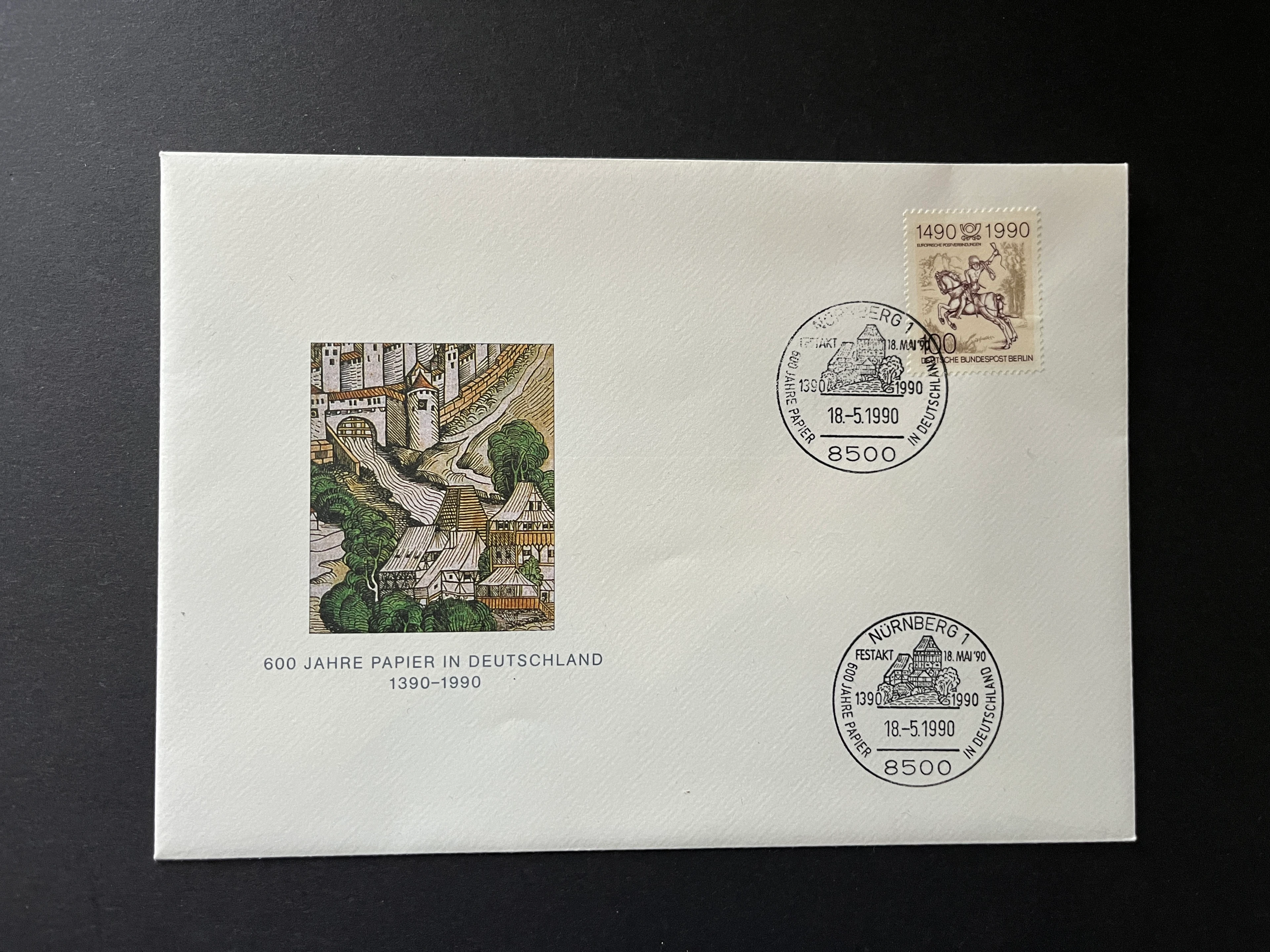 600 Jahre Papier in Deutschland 1990 - gestempelt