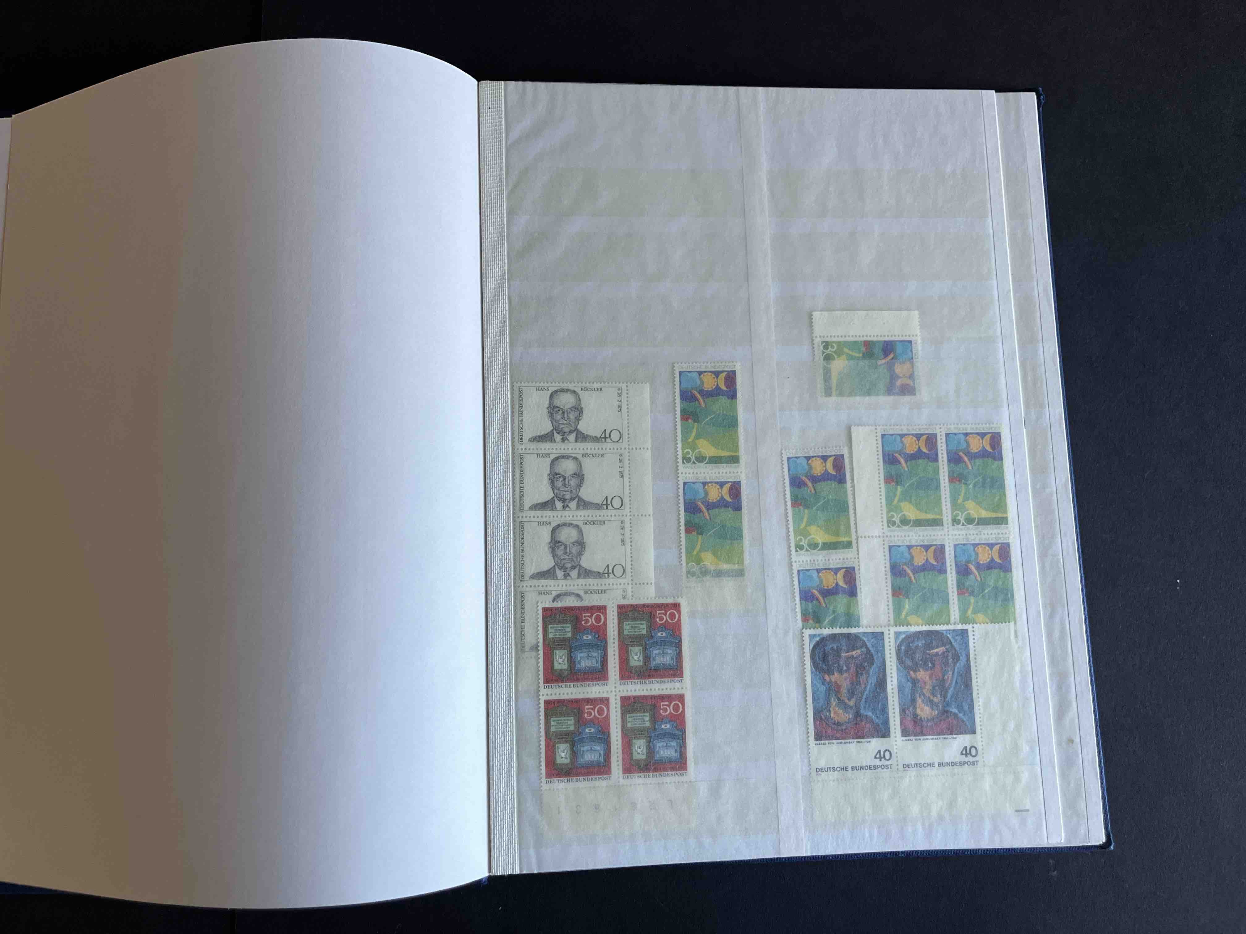 Briefmarken Album Bundesrepublik Deutschland  80er/90er Bogenteile postfrisch 0027