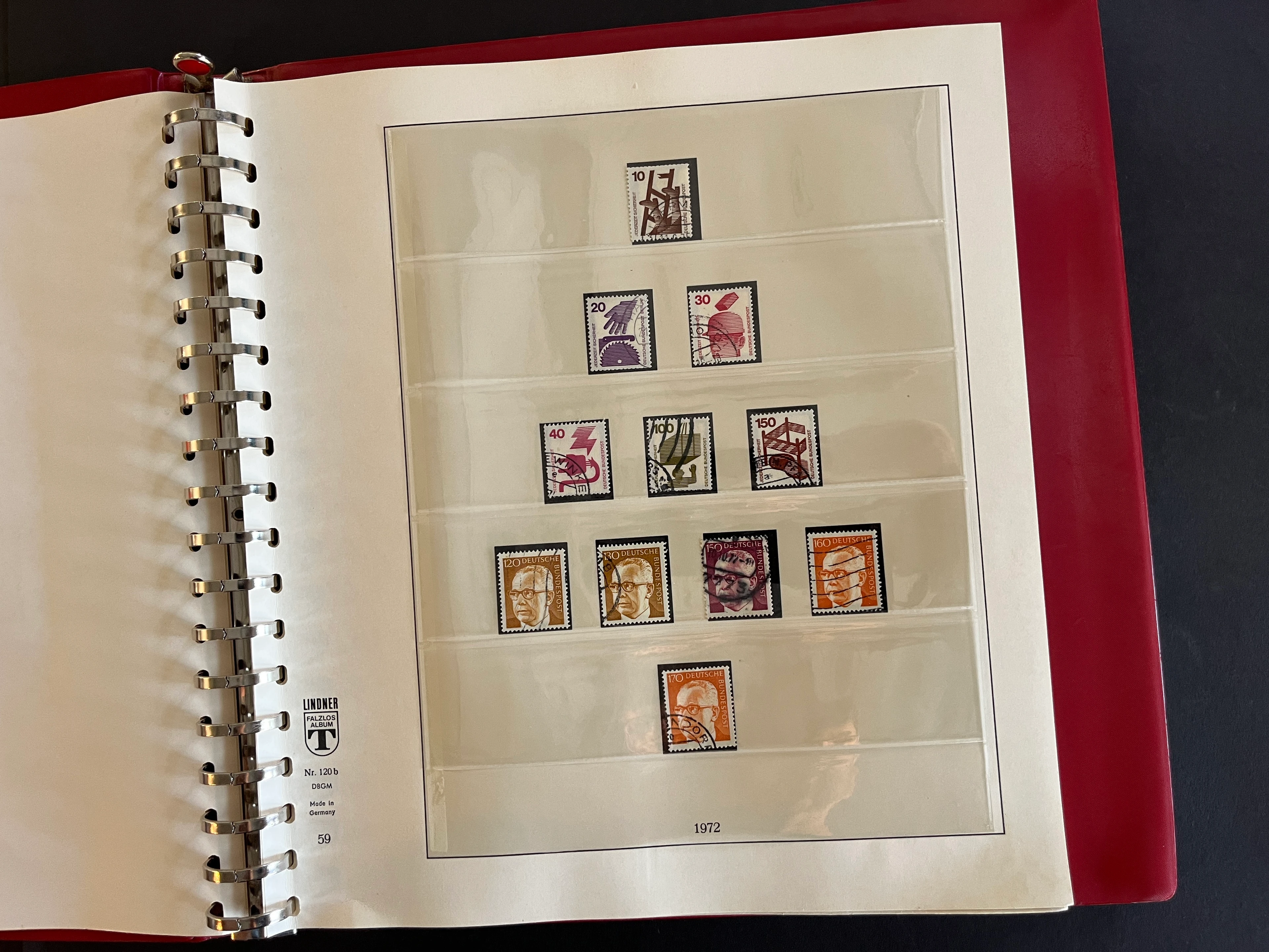 Briefmarken Vordruck-Album Bundesrepublik Deutschland 1972-1974 gestempelt 100% 0031