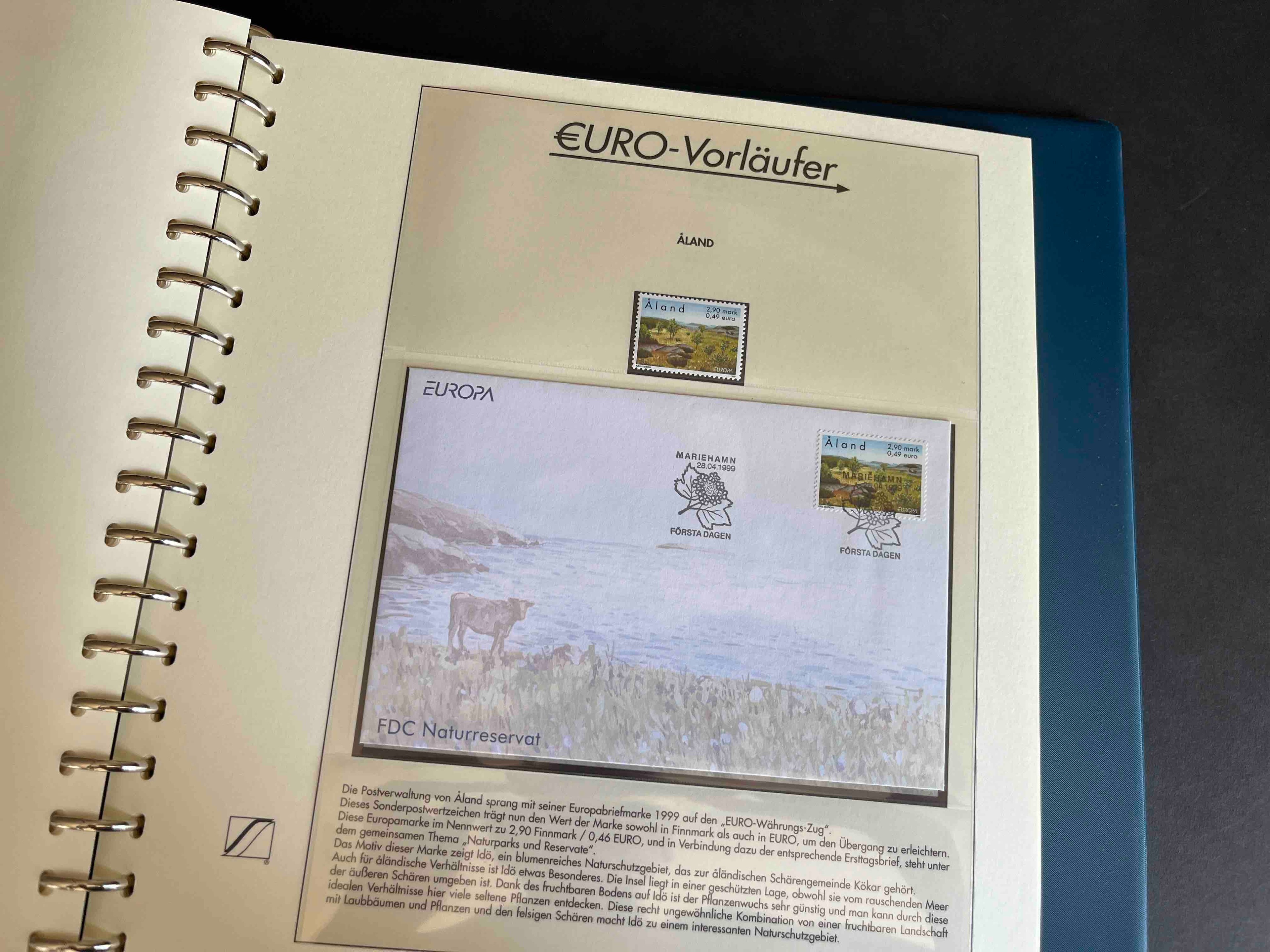 LINDNER Briefmarken Album "Euro-Vorläufer" 47 Seiten im Album (