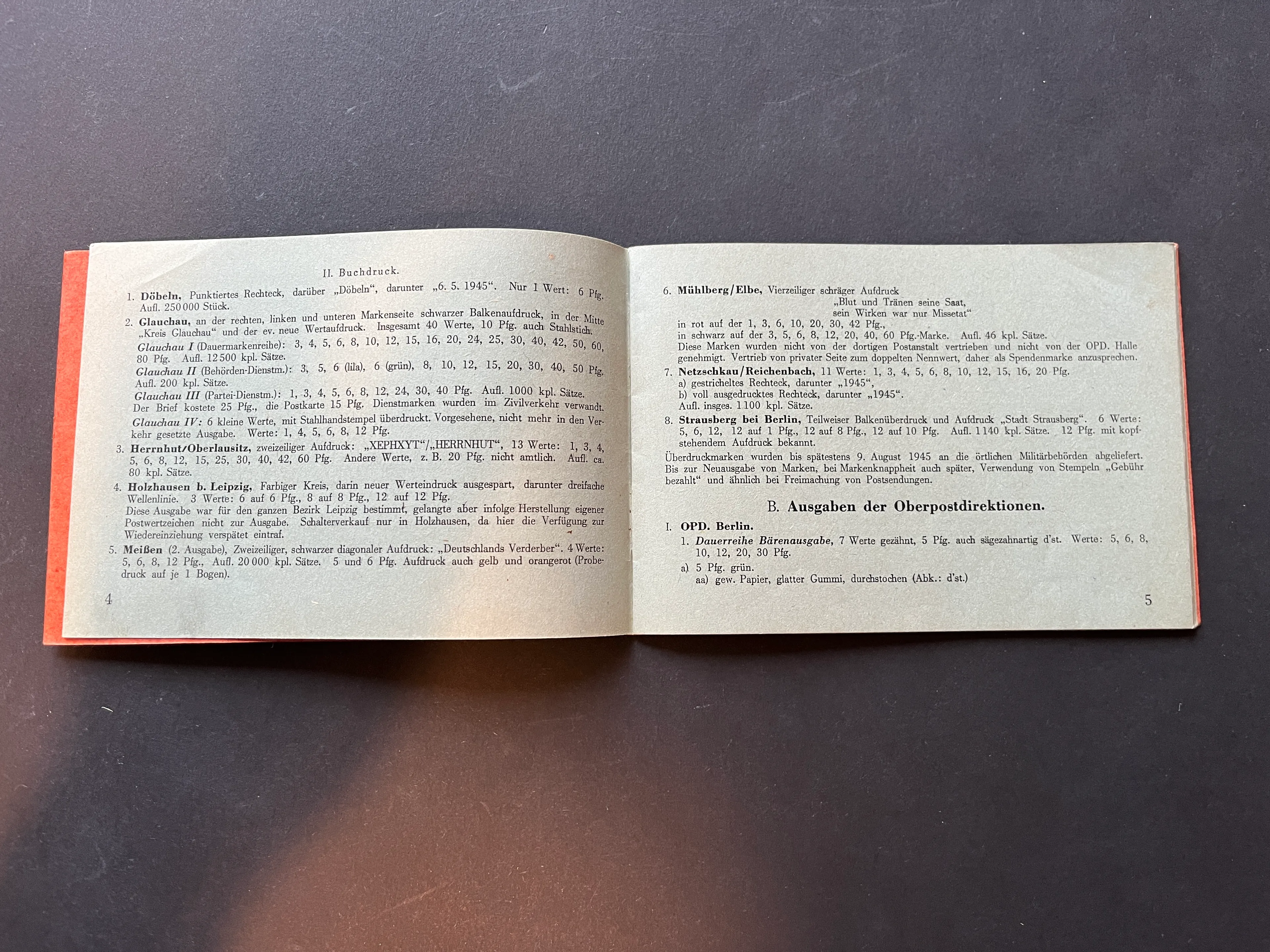 Verzeichnis der seit dem 8. Mai 1945 im Deutschen Reich erschienenen Postwertzeichen