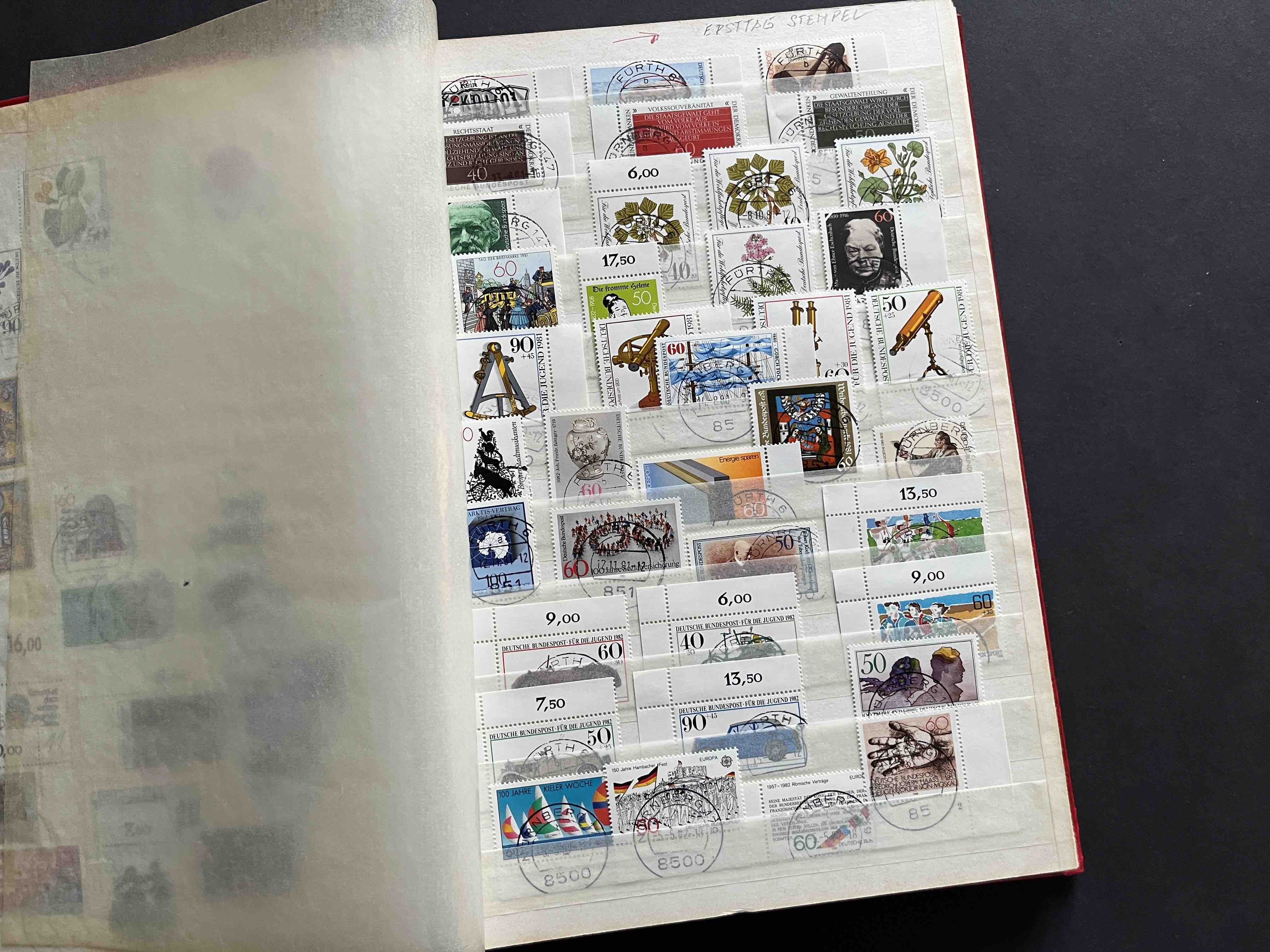 Briefmarken Album Bundesrepublik Deutschland  80er/90er postfrisch gestempelt 0026