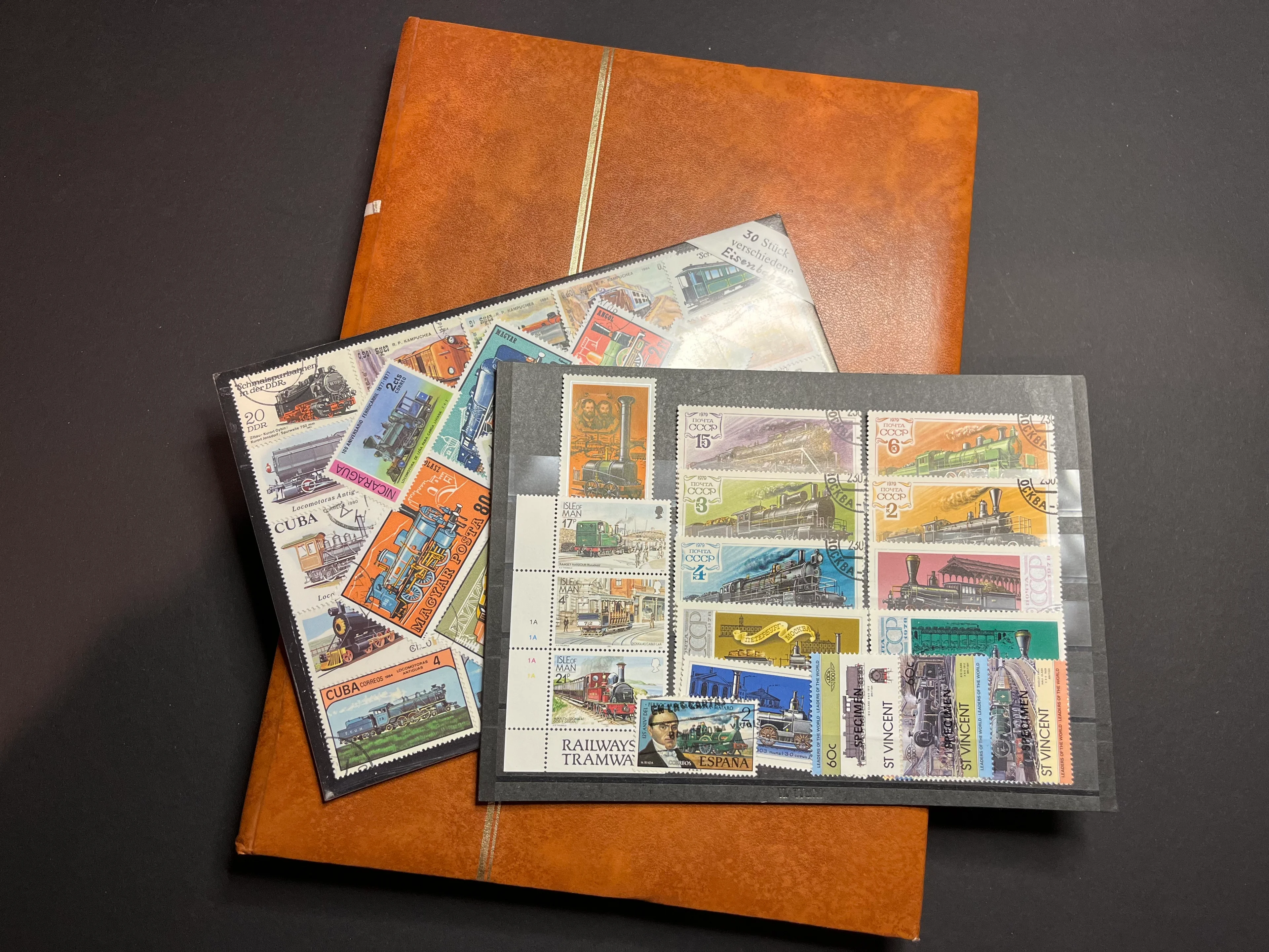 Briefmarken Album Motive Eisenbahn 023