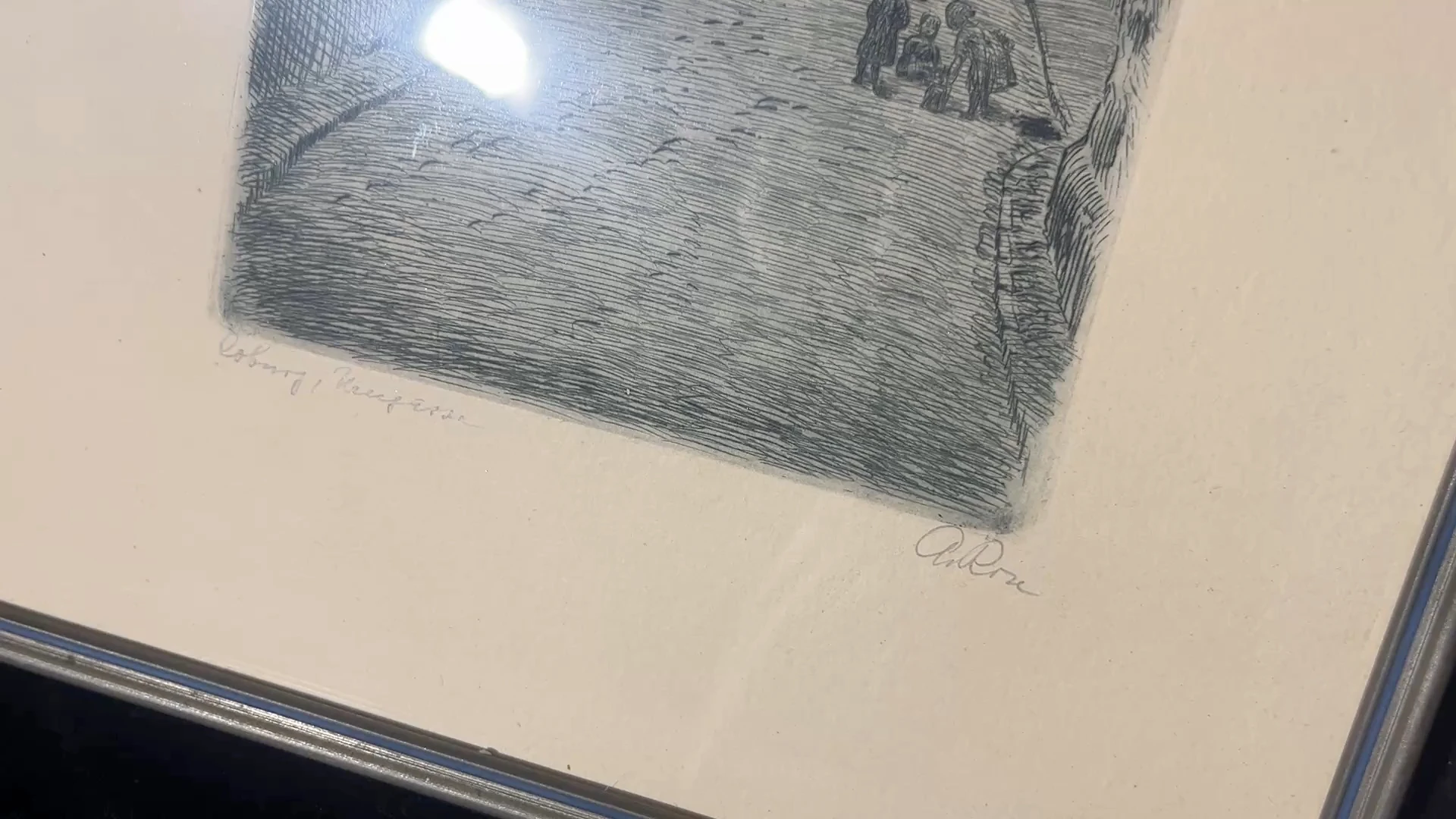 Radierung von Arthur Rose - Neugasse in Coburg