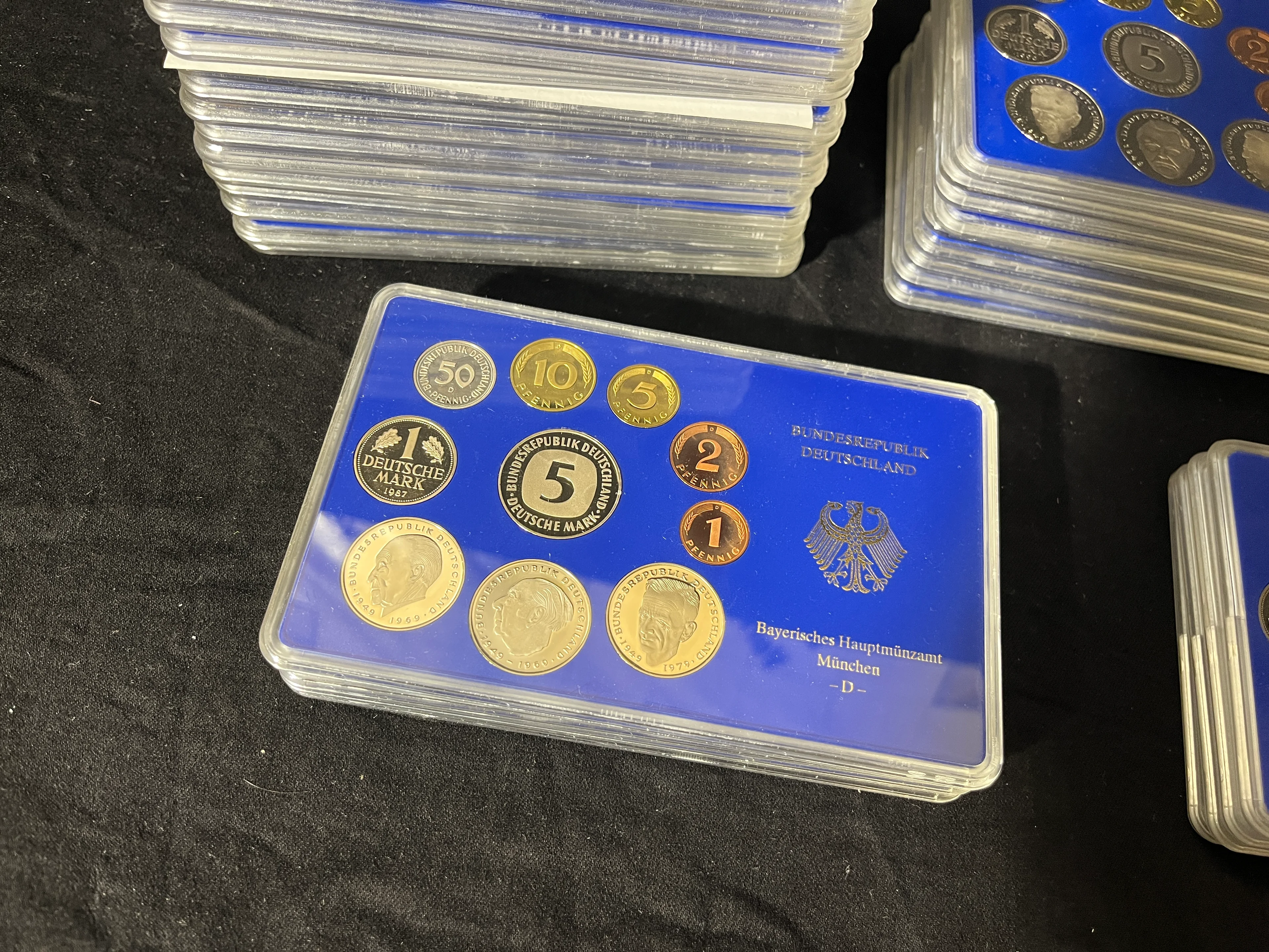 CP071 Umlaufmünzen DM 1980-1995 - alle 5 Prägestätten