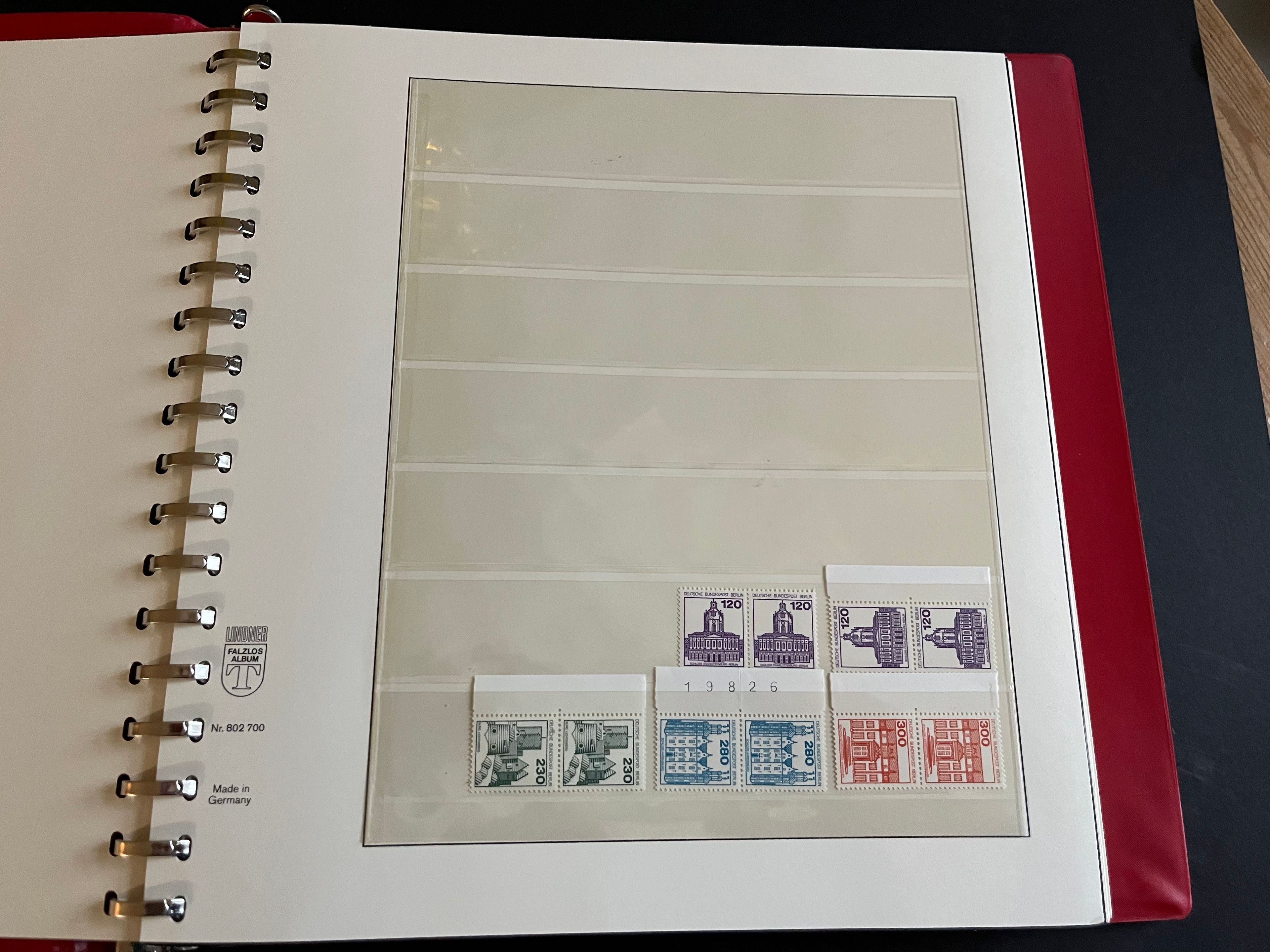 Briefmarken Album "Bundesrepublik BRD" Bogenteile zu Viererblöcken 006