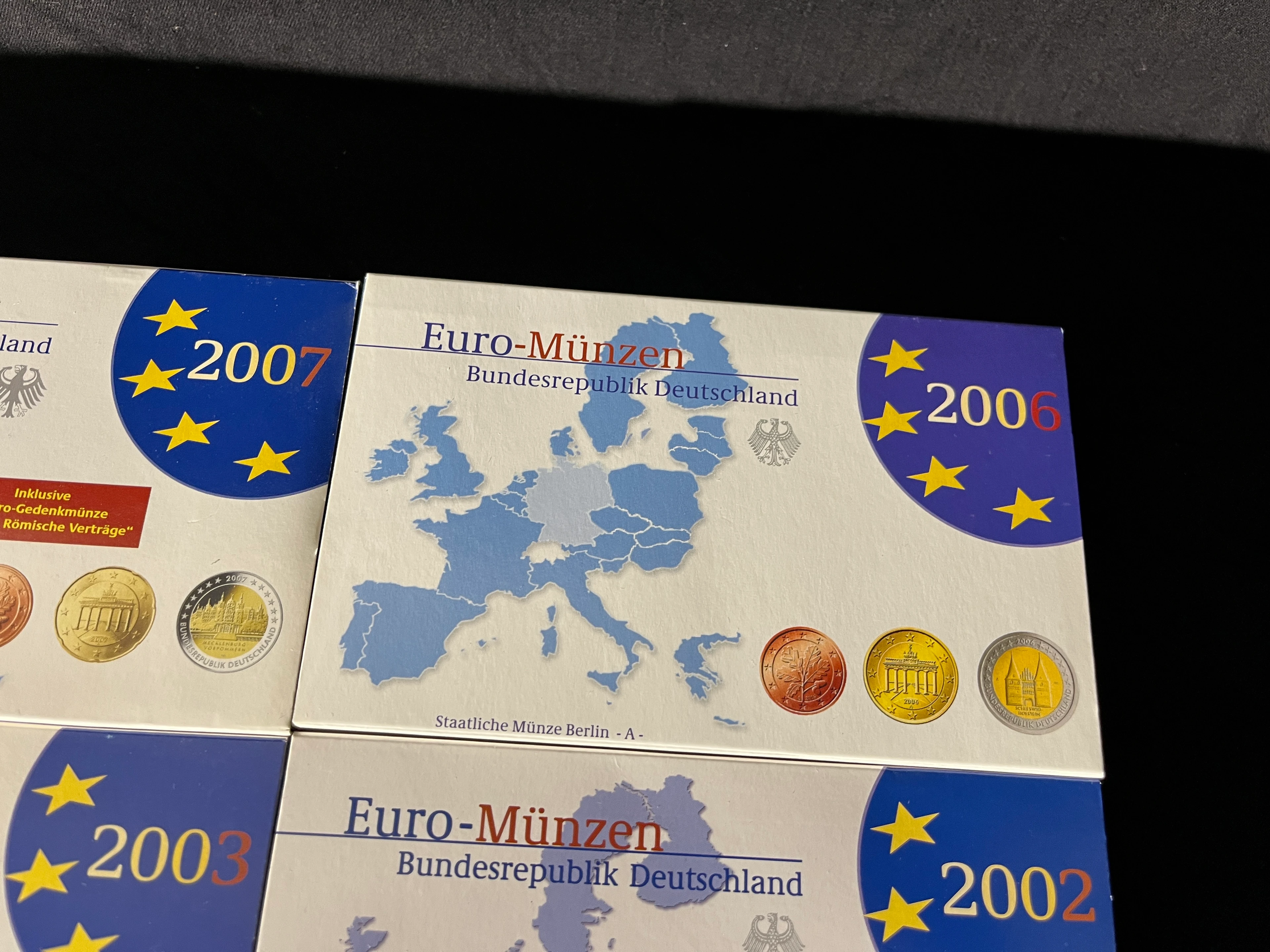 CP069 Umlaufmünzen EURO 2002-08 und 2011 - alle 5 Prägestätten