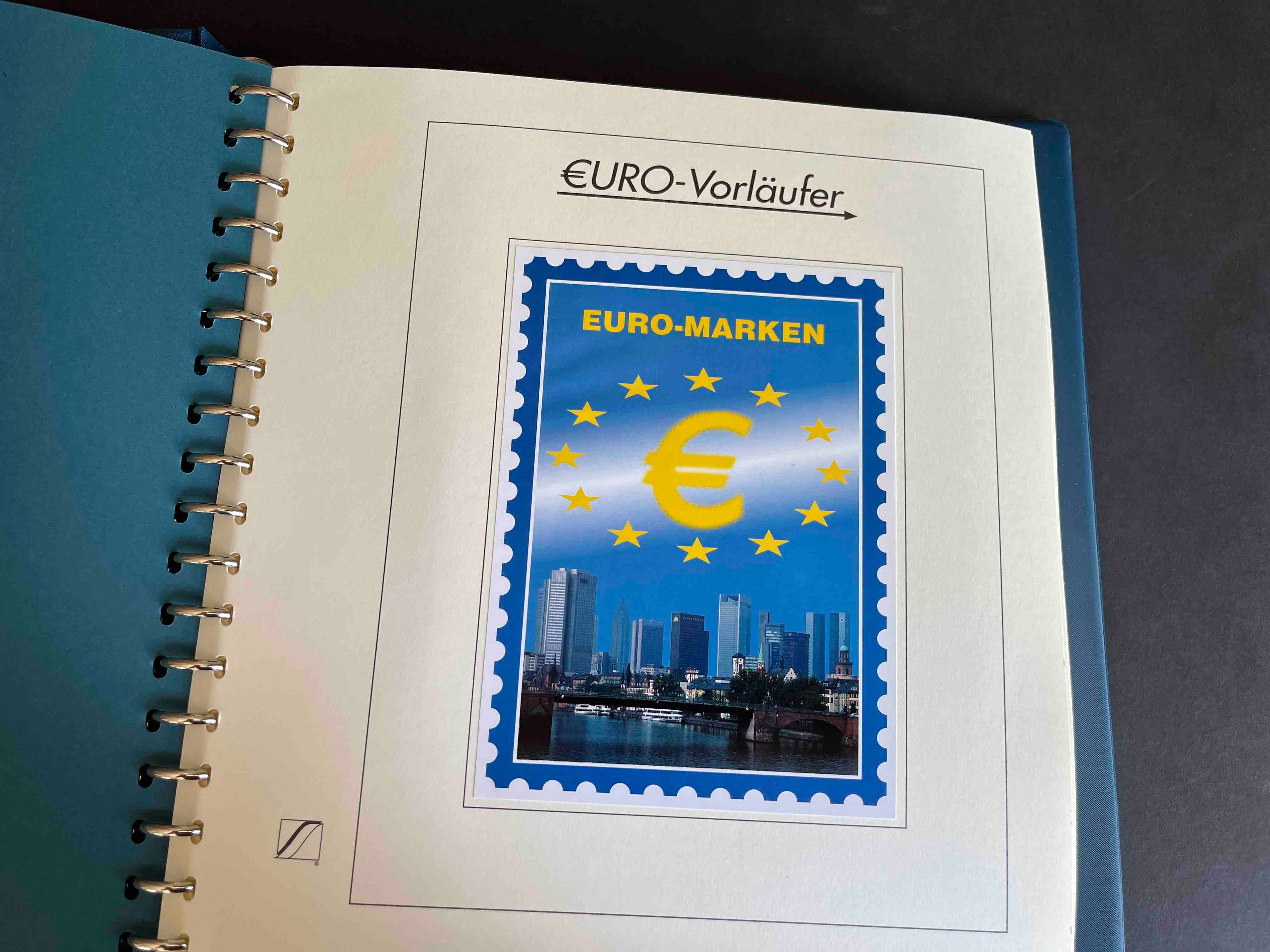 LINDNER Briefmarken Album "Euro-Vorläufer" 47 Seiten im Album (