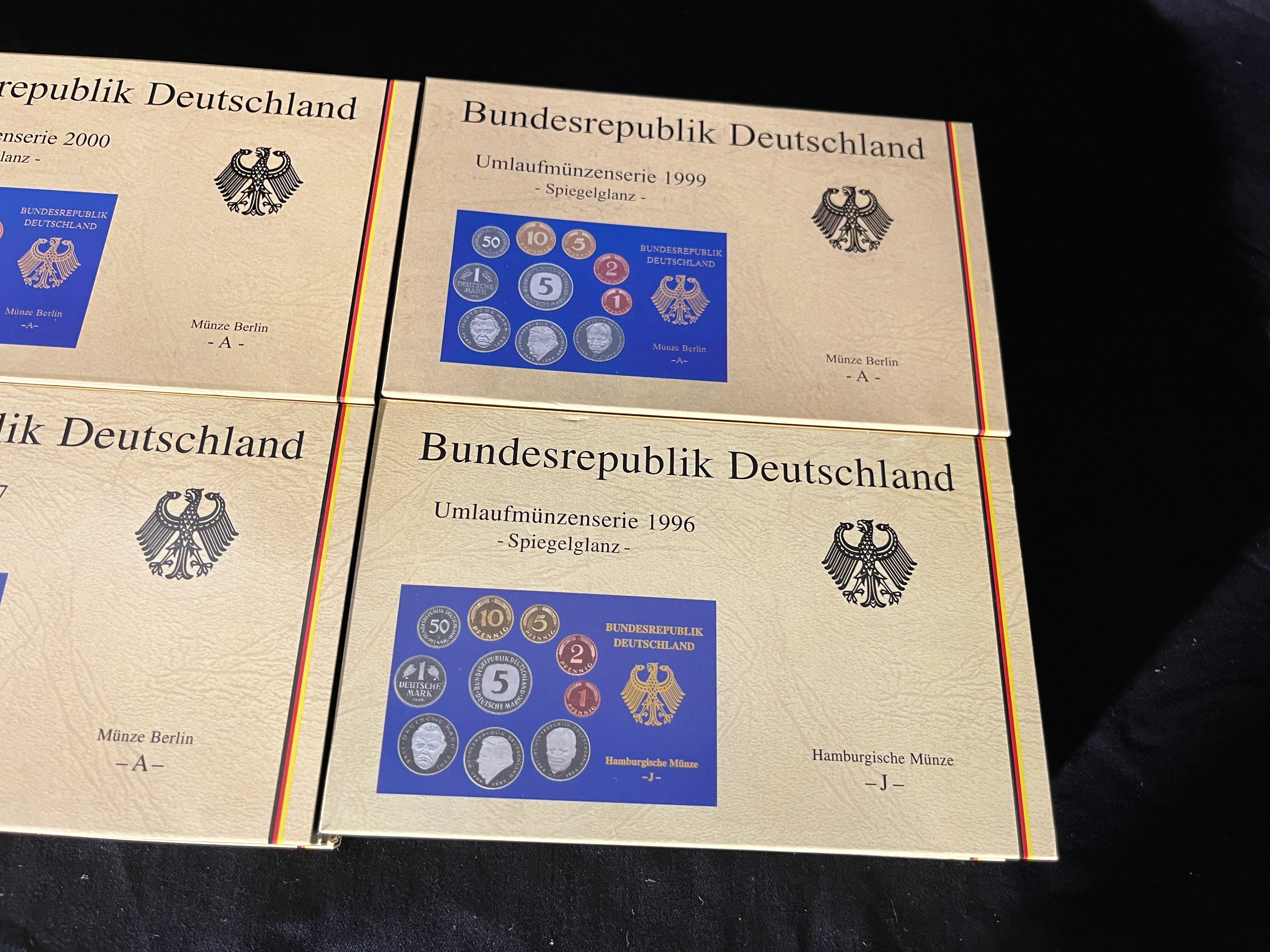 CP070 Umlaufmünzen DM 1996-01 - alle 5 Prägestätten