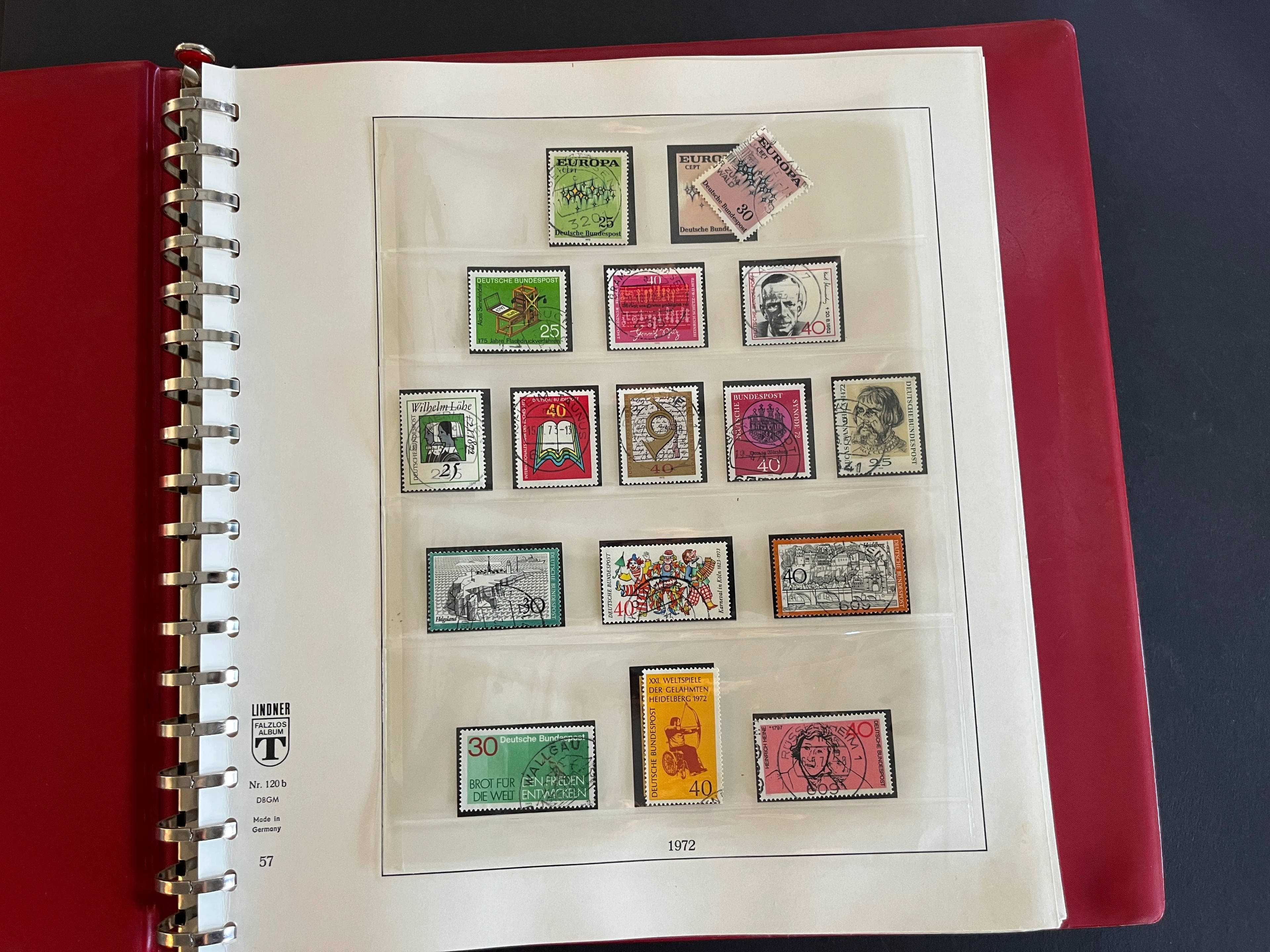 Briefmarken Vordruck-Album Bundesrepublik Deutschland 1972-1974 gestempelt 100% 0031