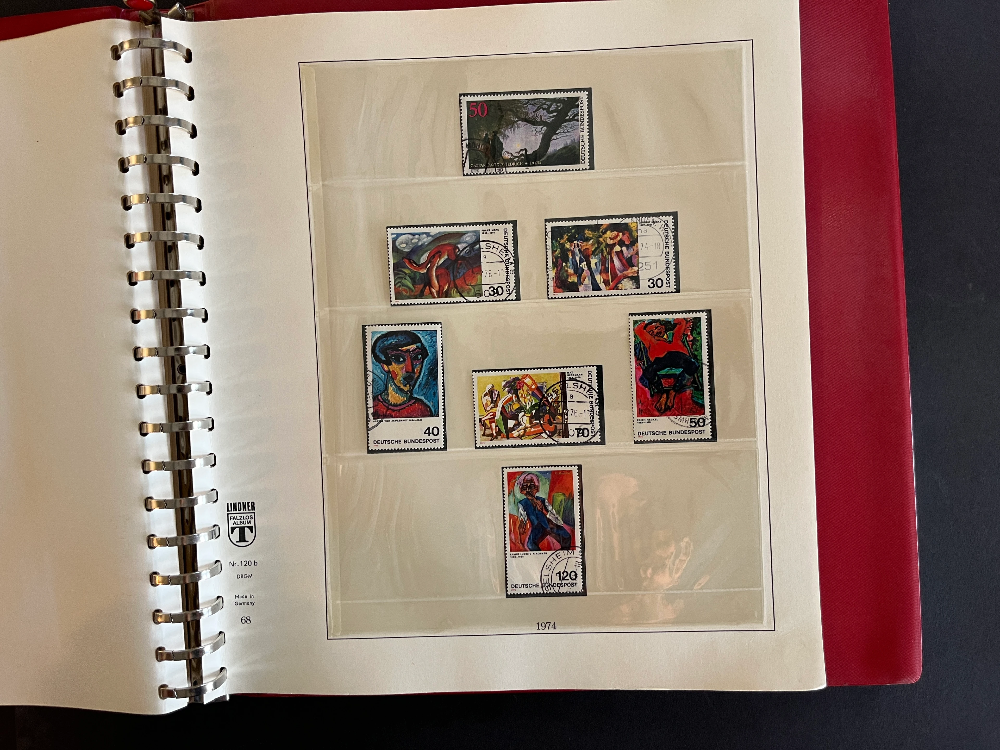 Briefmarken Vordruck-Album Bundesrepublik Deutschland 1972-1974 gestempelt 100% 0031