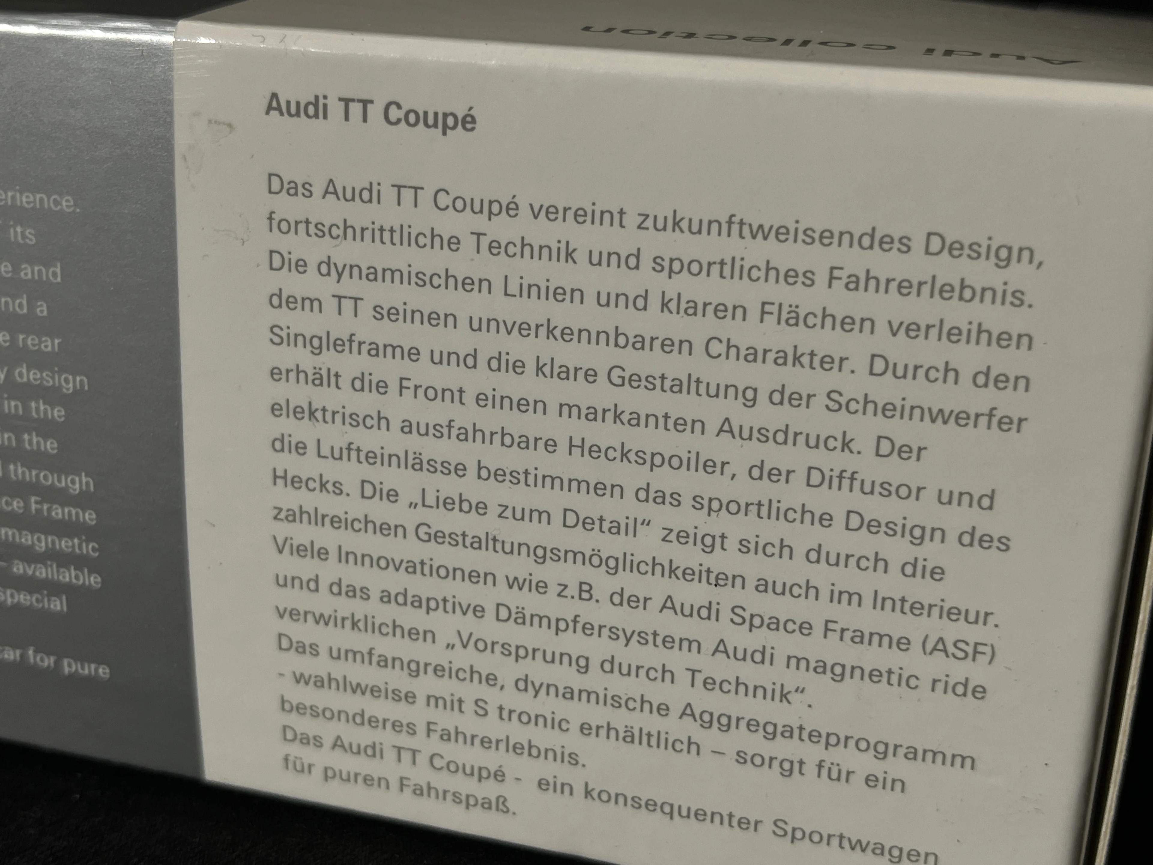 Audi TT Coupe Werbemodell der AUDI AG 1:43 blaumetallic in OVP