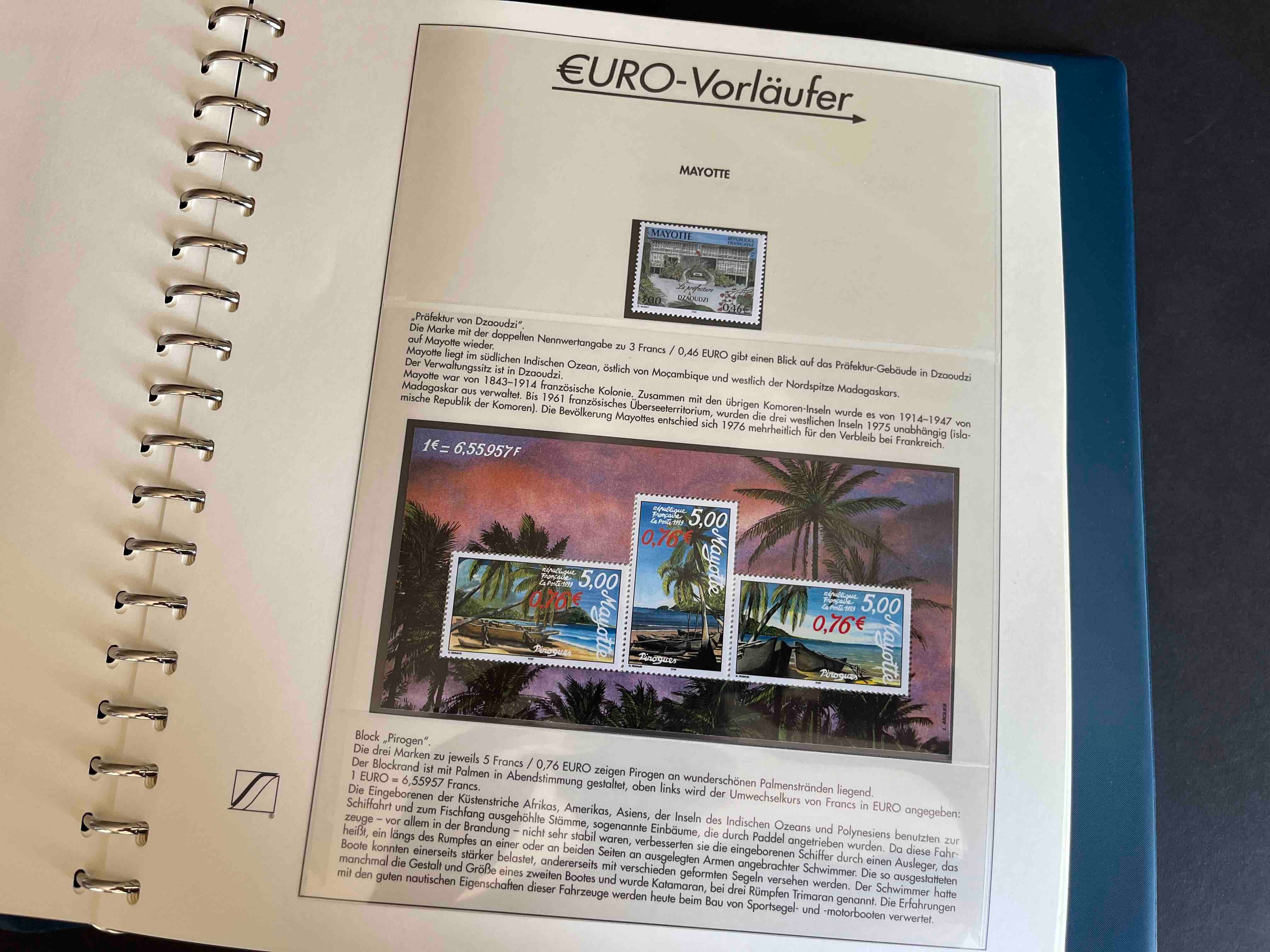 LINDNER Briefmarken Album "Euro-Vorläufer" 47 Seiten im Album (