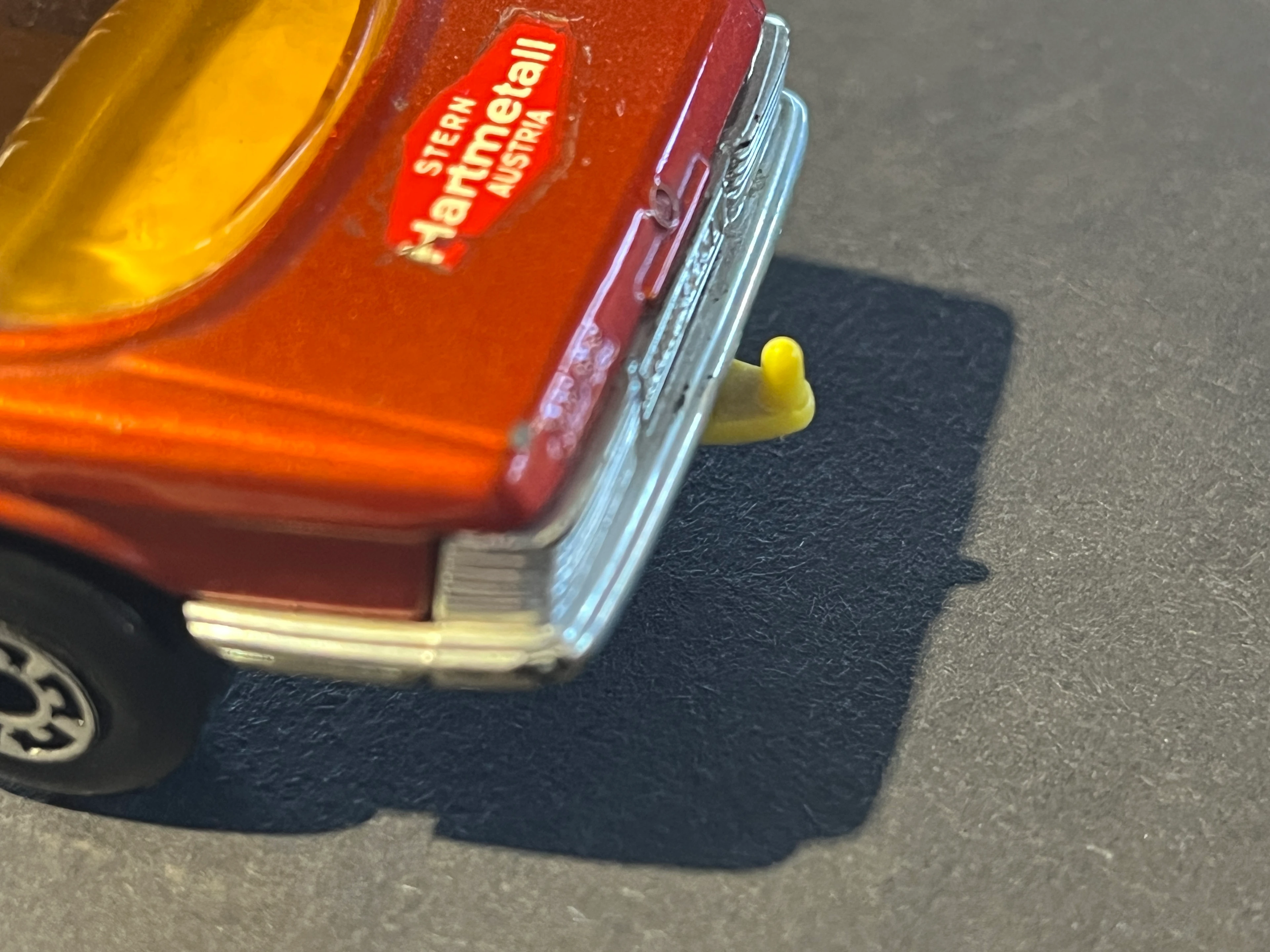 MATCHBOX SuperFast 1974 Mercedes 350SLC Werbemodell "Stern Hartmetall Austria"