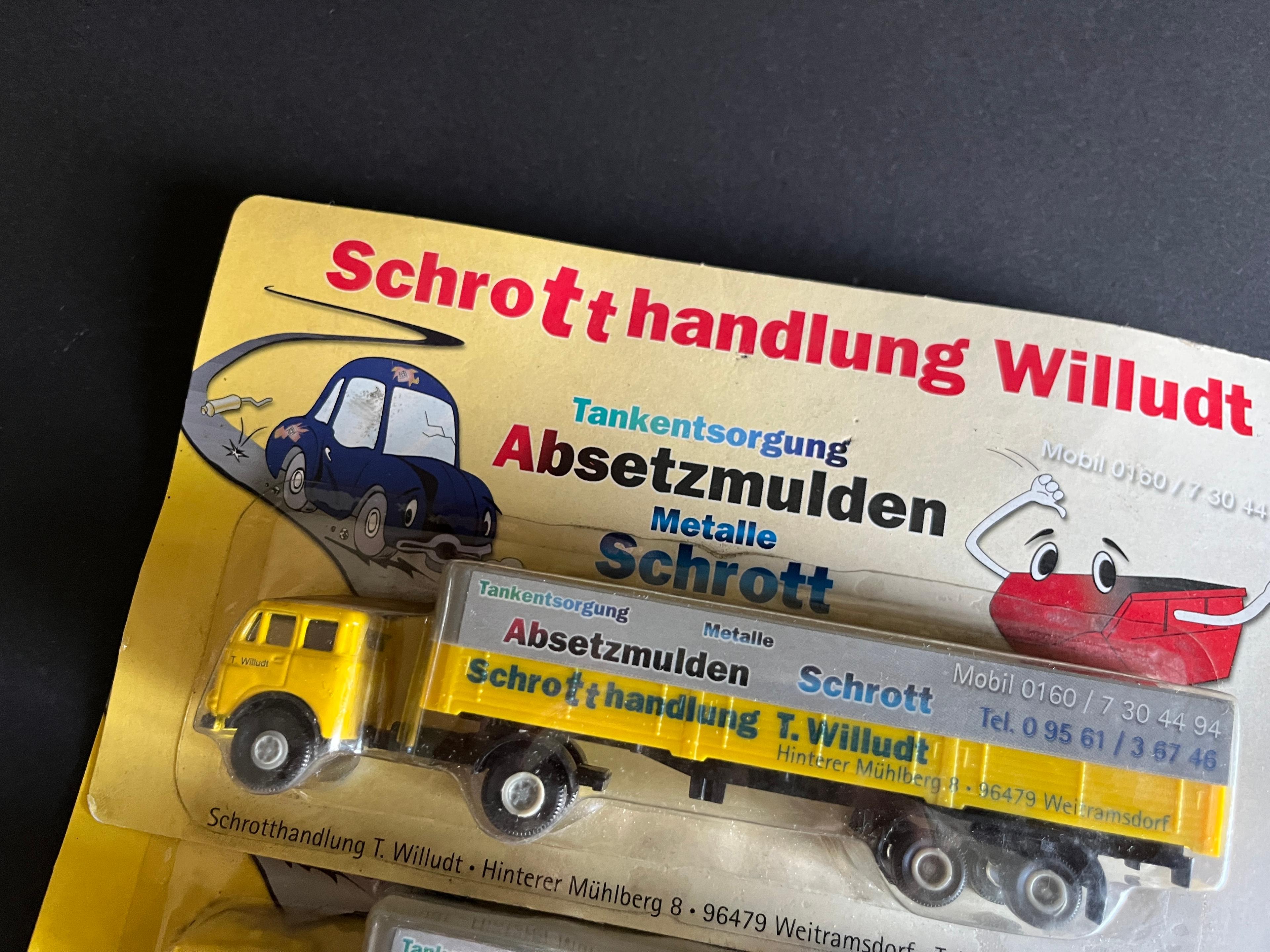 Modellauto LKW Sattelzug 1:87 "Schrotthandlung Willudt - Weitramsdorf"