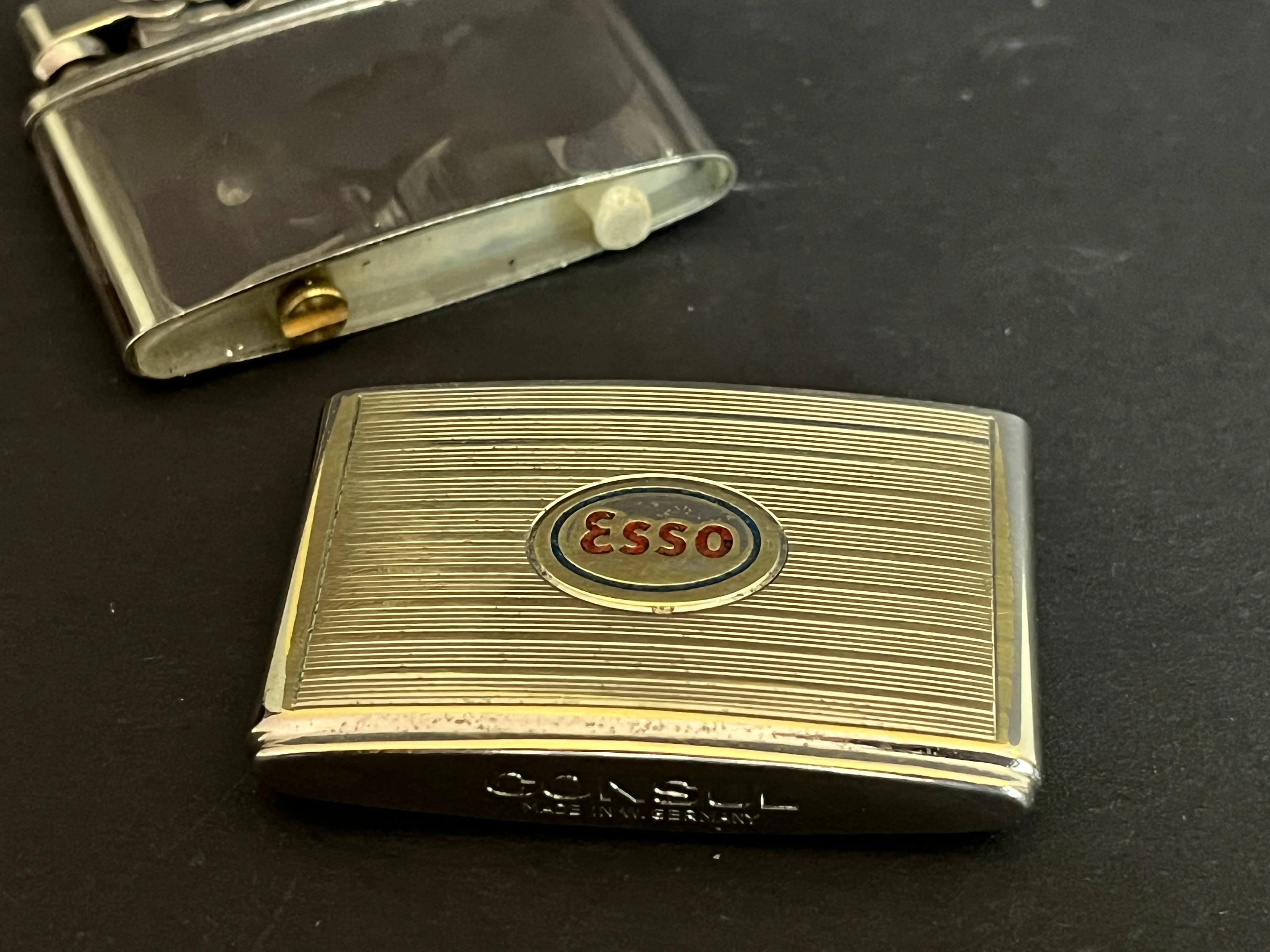 CONSUL Benzinfeuerzeug 60er Jahre ESSO Werbemittel