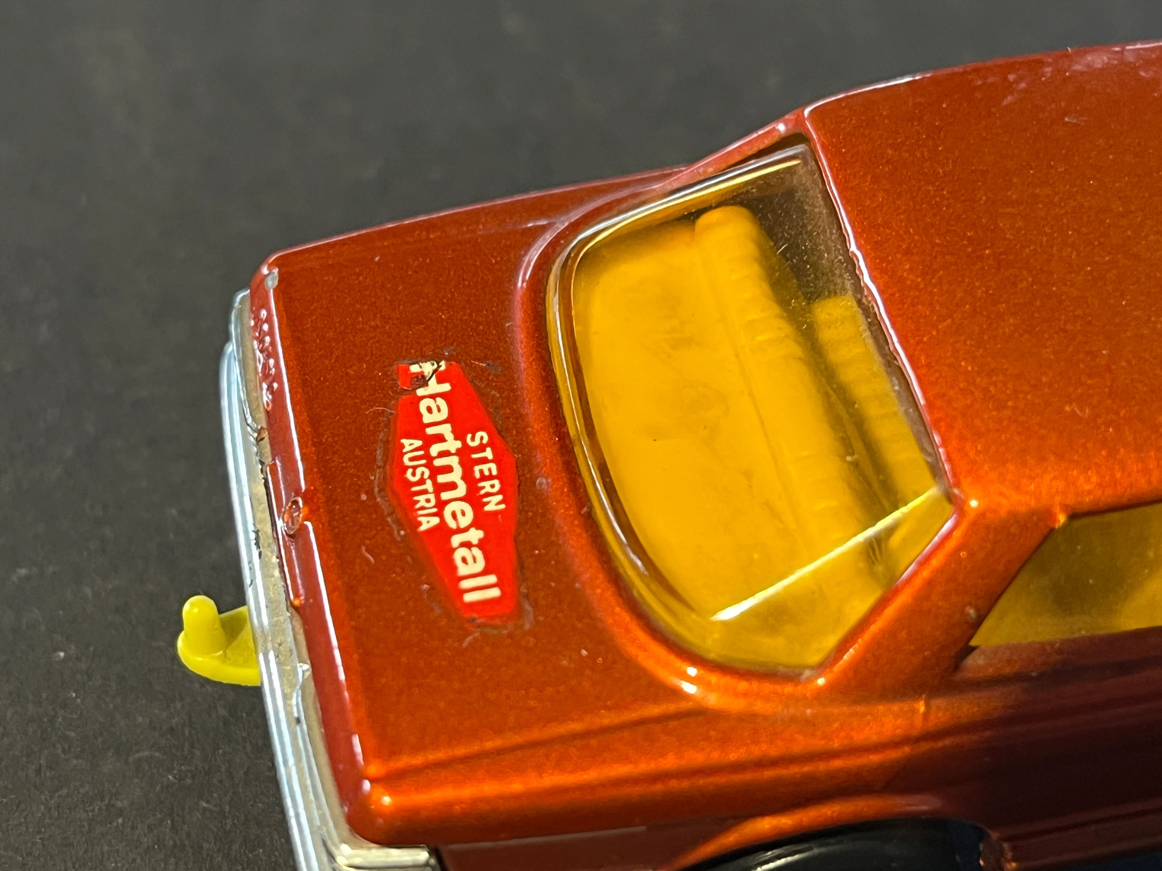 MATCHBOX SuperFast 1974 Mercedes 350SLC Werbemodell "Stern Hartmetall Austria"