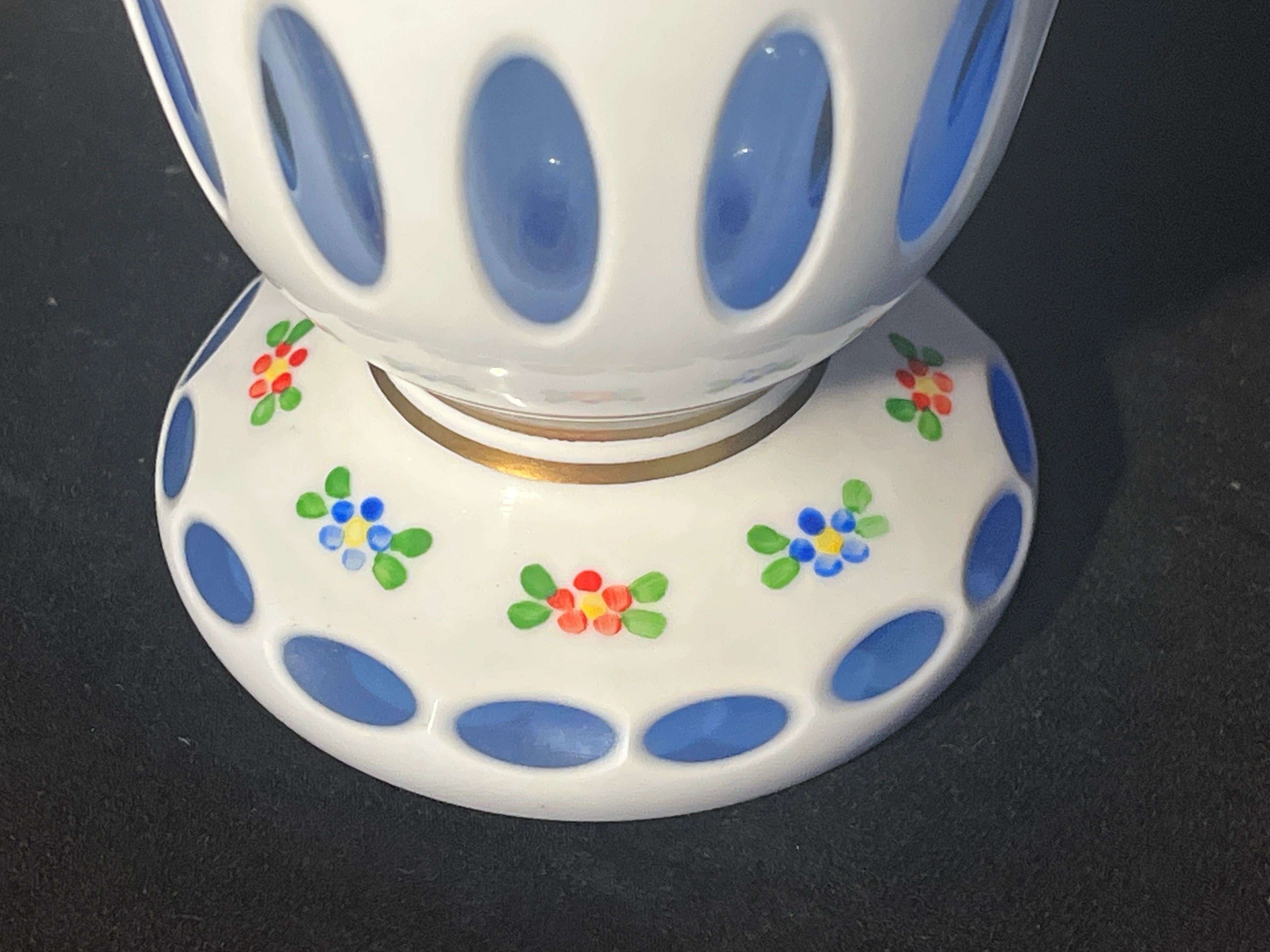 Bohemia Glas Kelch 20. Jhd mit Etikett