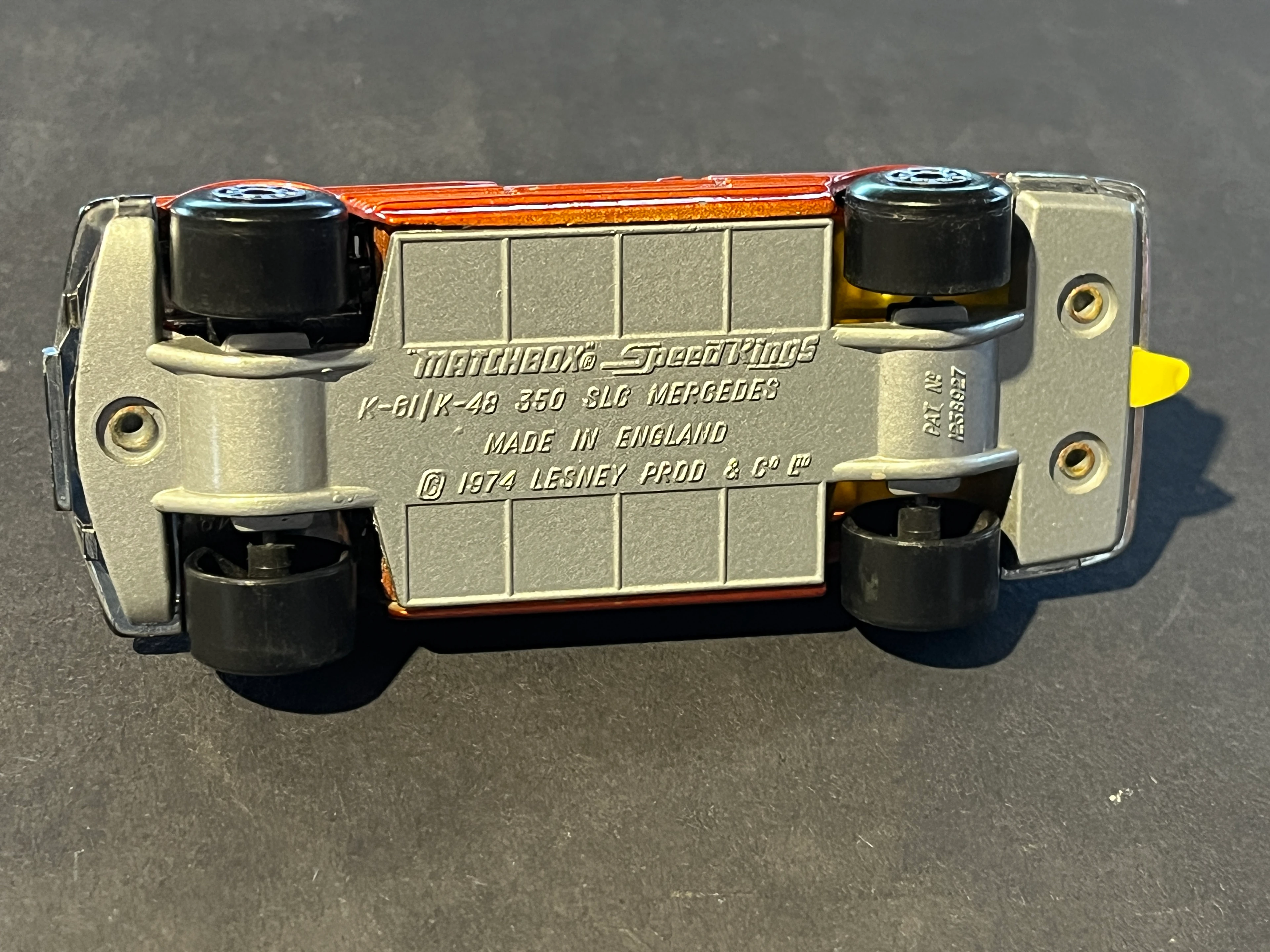 MATCHBOX SuperFast 1974 Mercedes 350SLC Werbemodell "Stern Hartmetall Austria"