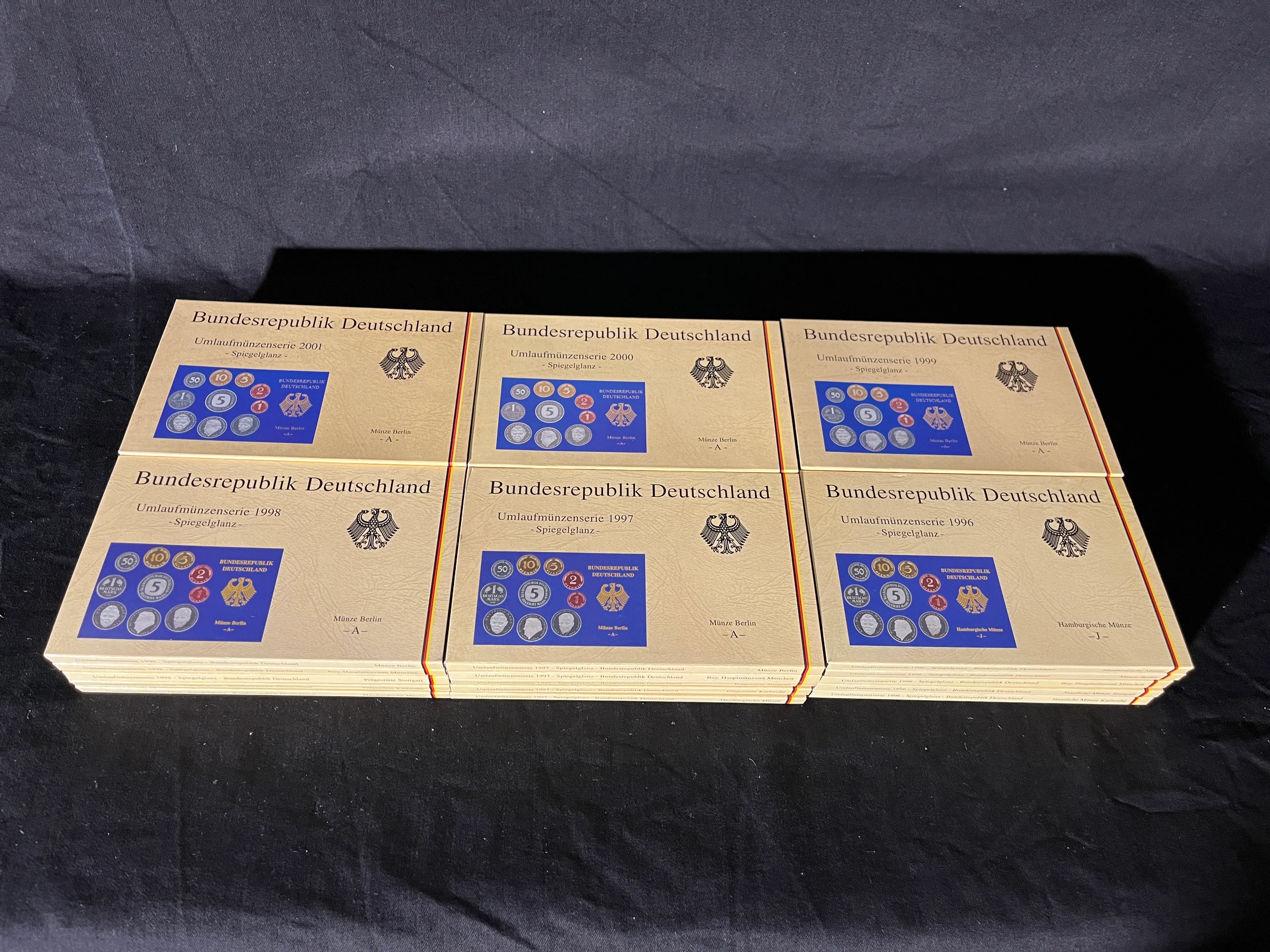 CP070 Umlaufmünzen DM 1996-01 - alle 5 Prägestätten