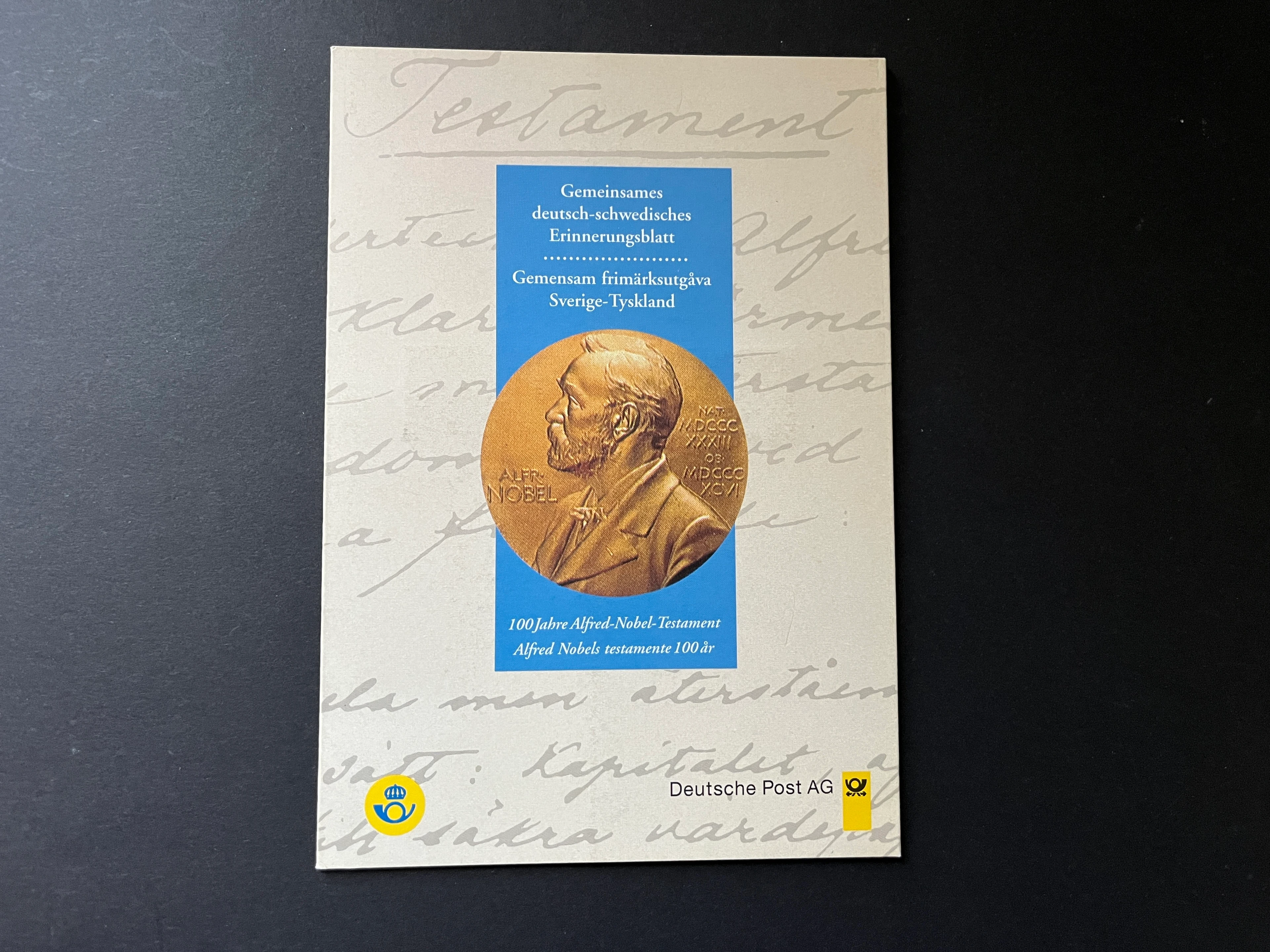 Sonderkarte Alfred Nobel 1995 - Sondergestempelt