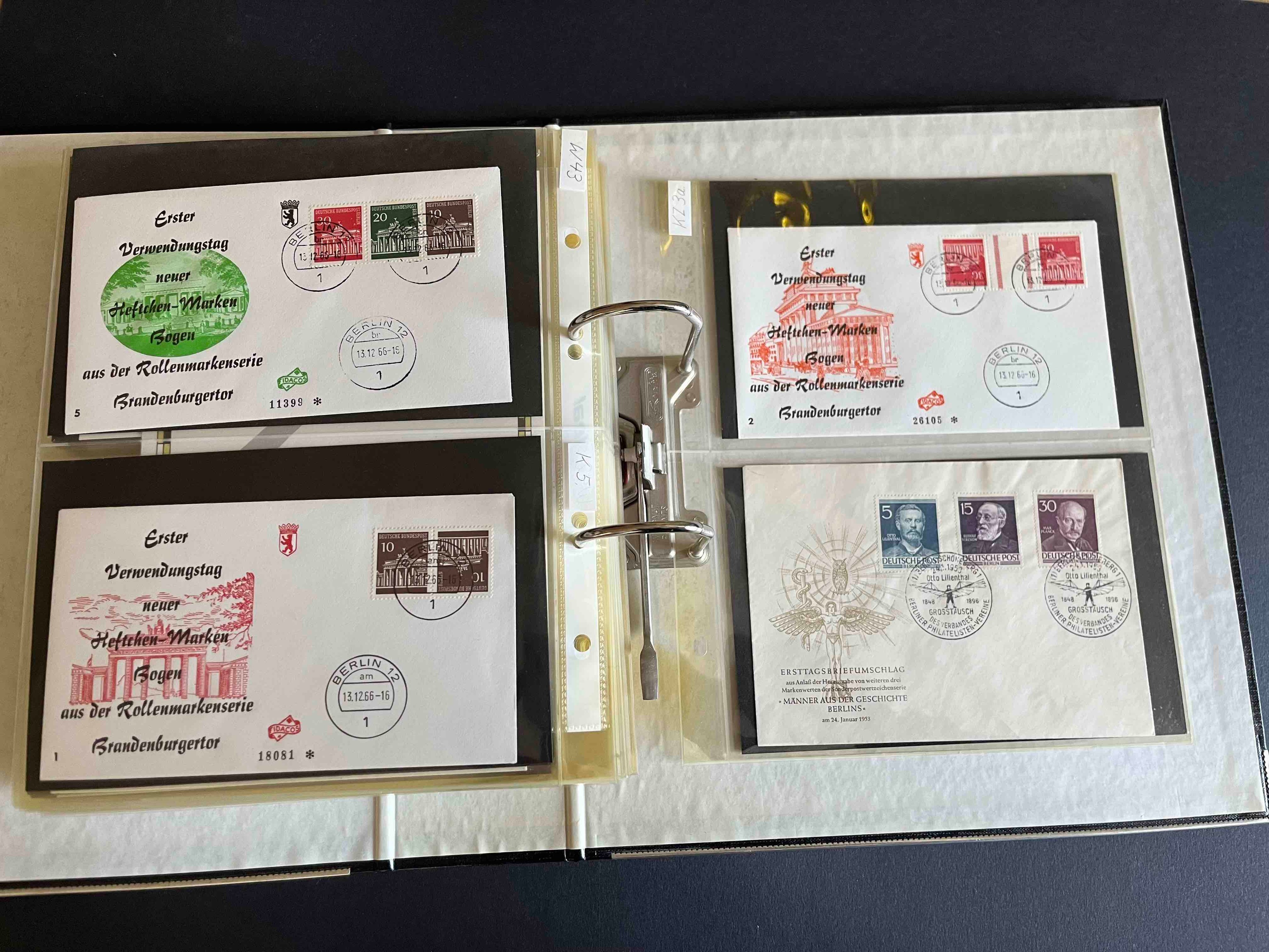Deutsche Bundespost Berlin Sammlung Ersttagsbriefe