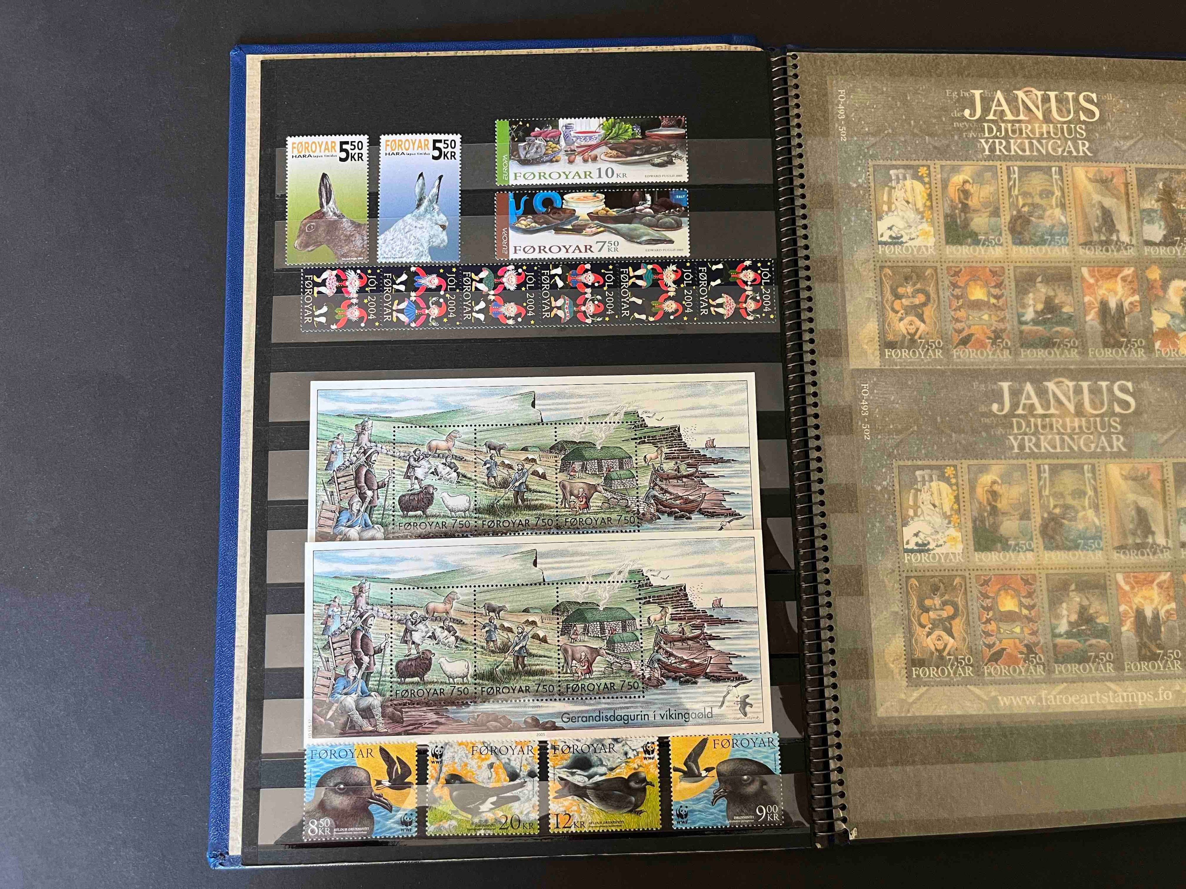 Briefmarken Album "Föroyar postfrisch "2000-2010"