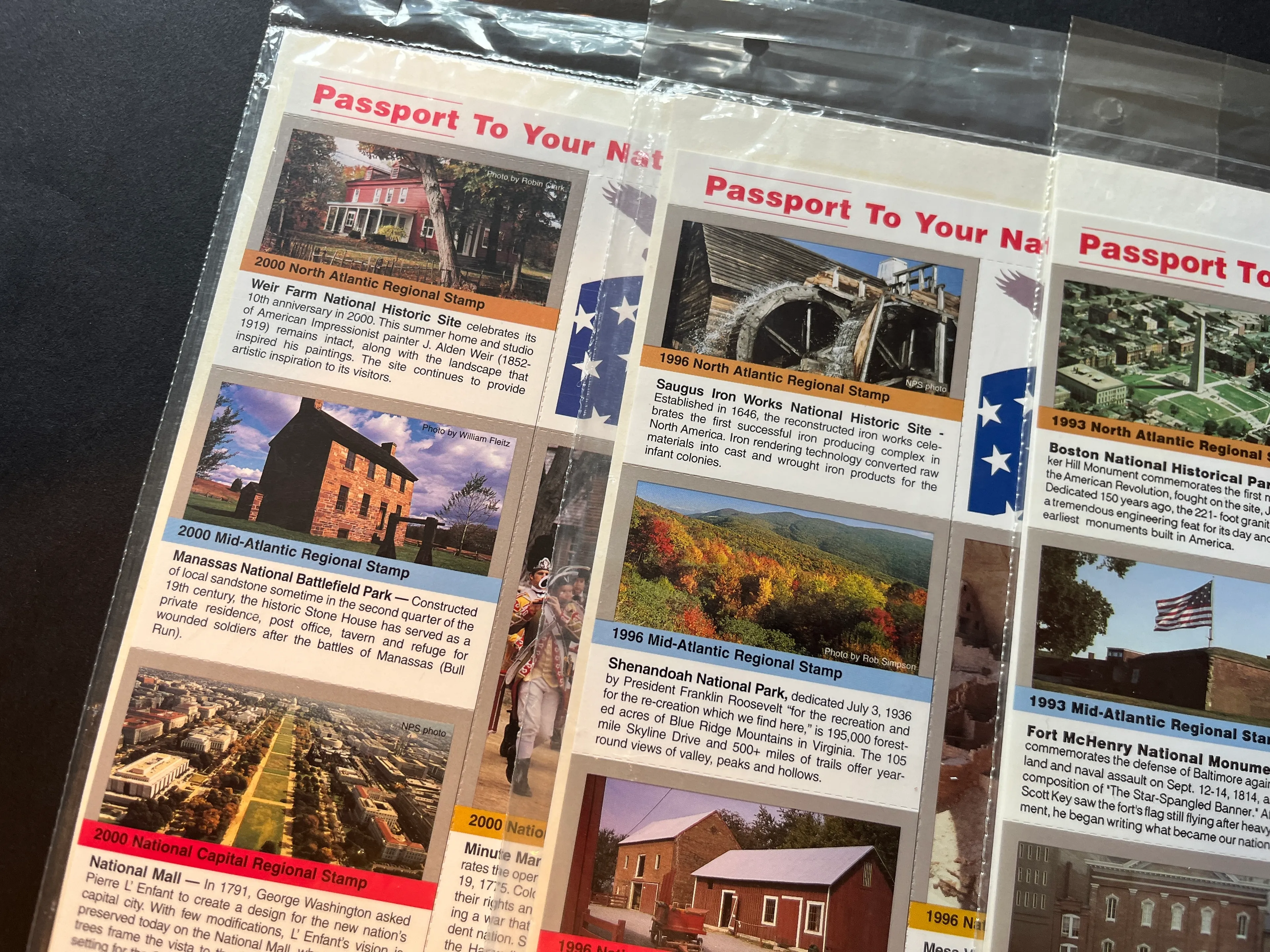 Passport to your National Park Stamp Series 1993 1996 2000