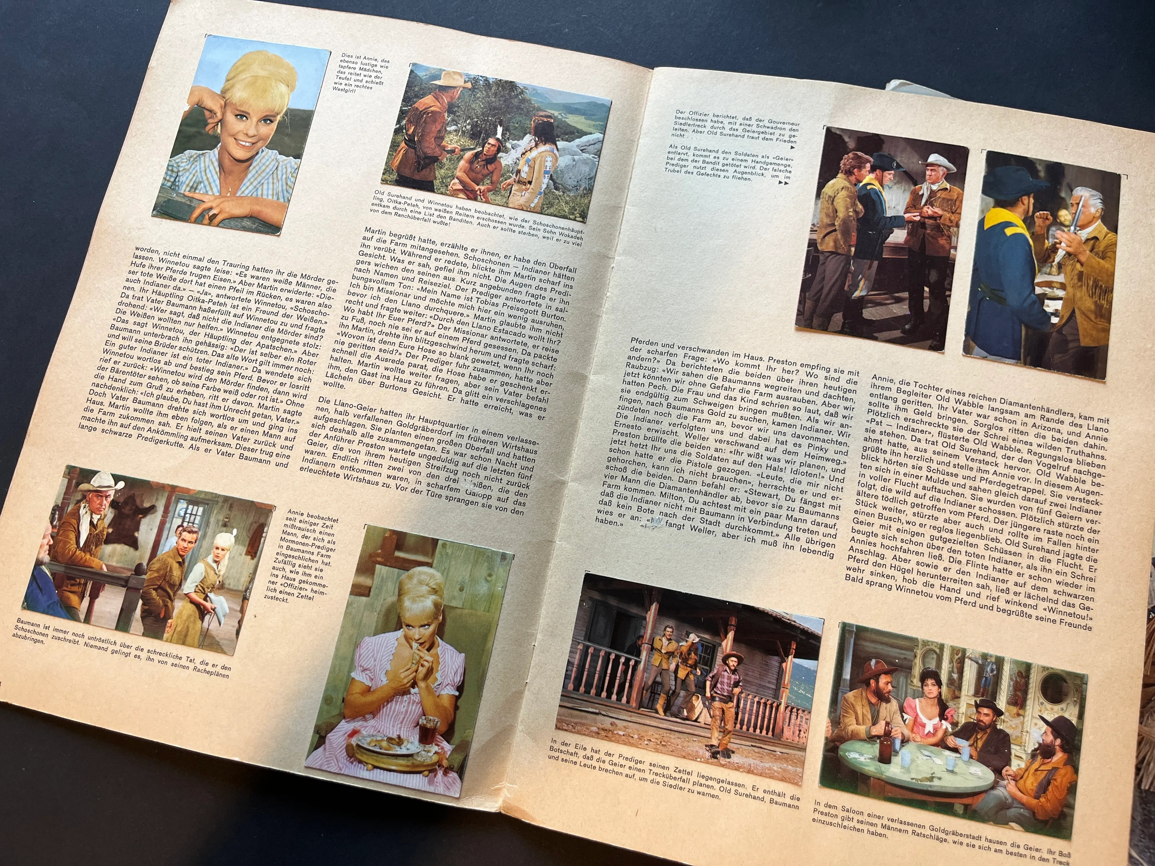 Sammelalbum "Winnetou II" und "Unter Geiern" 