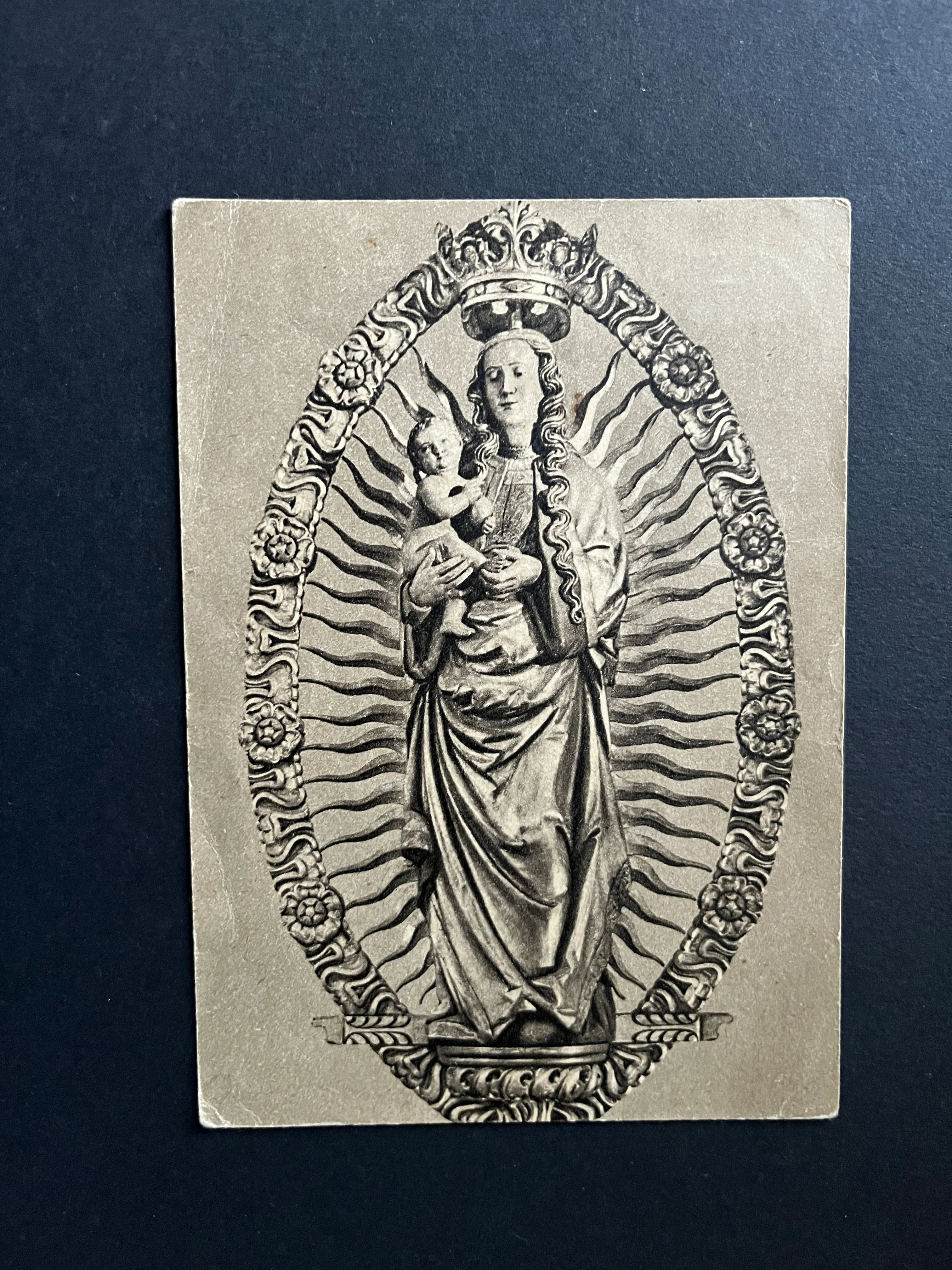 Postkarte BUND "Madonna" mit MICHEL#128 und Zuschlag Berlin gestempelt und echt gelaufen