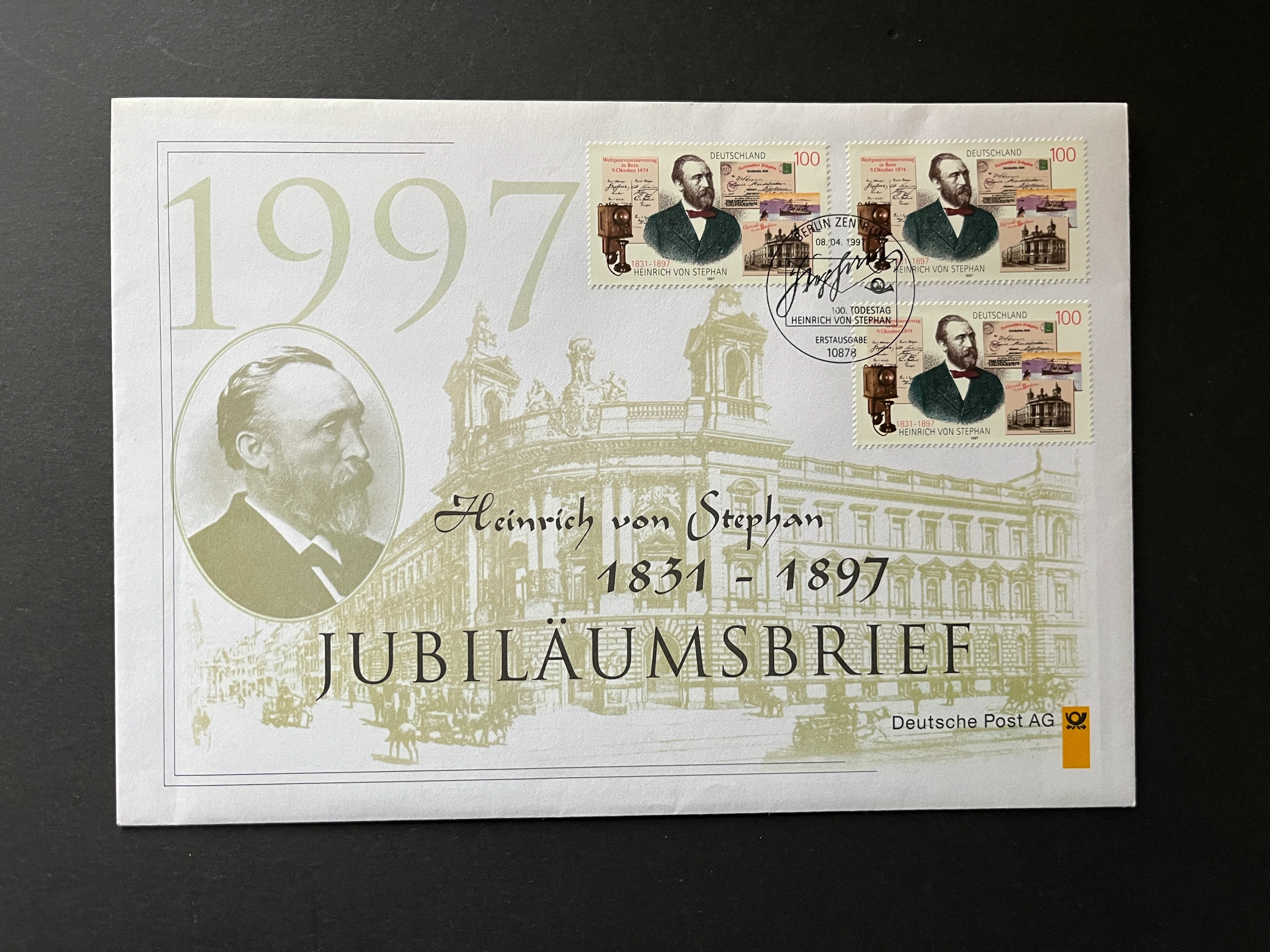 Jubiläumsbrief zum Jahrtausendwechsel 1997 - gestempelt