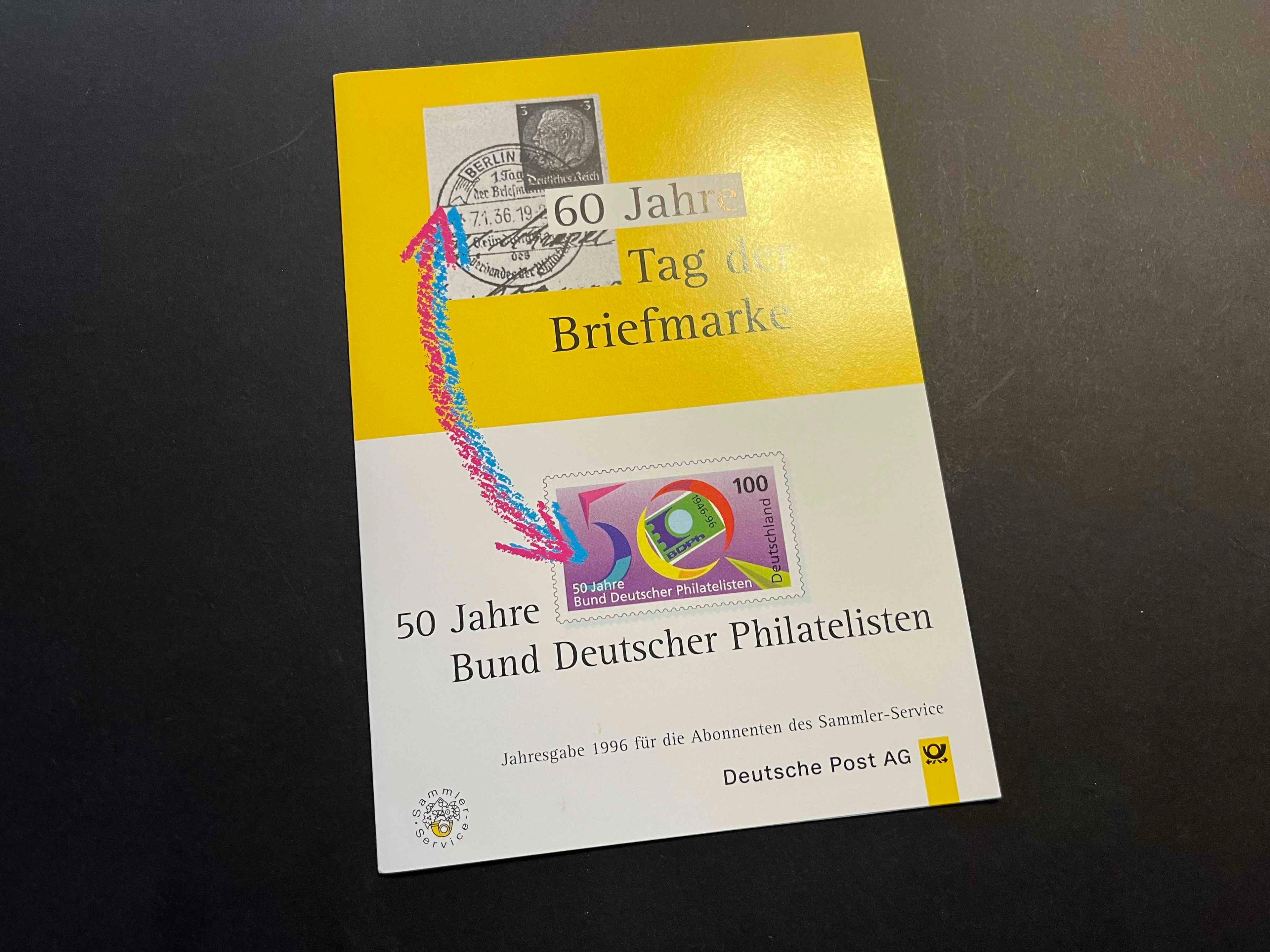 Jahreskarte des Sammler-Service 1996