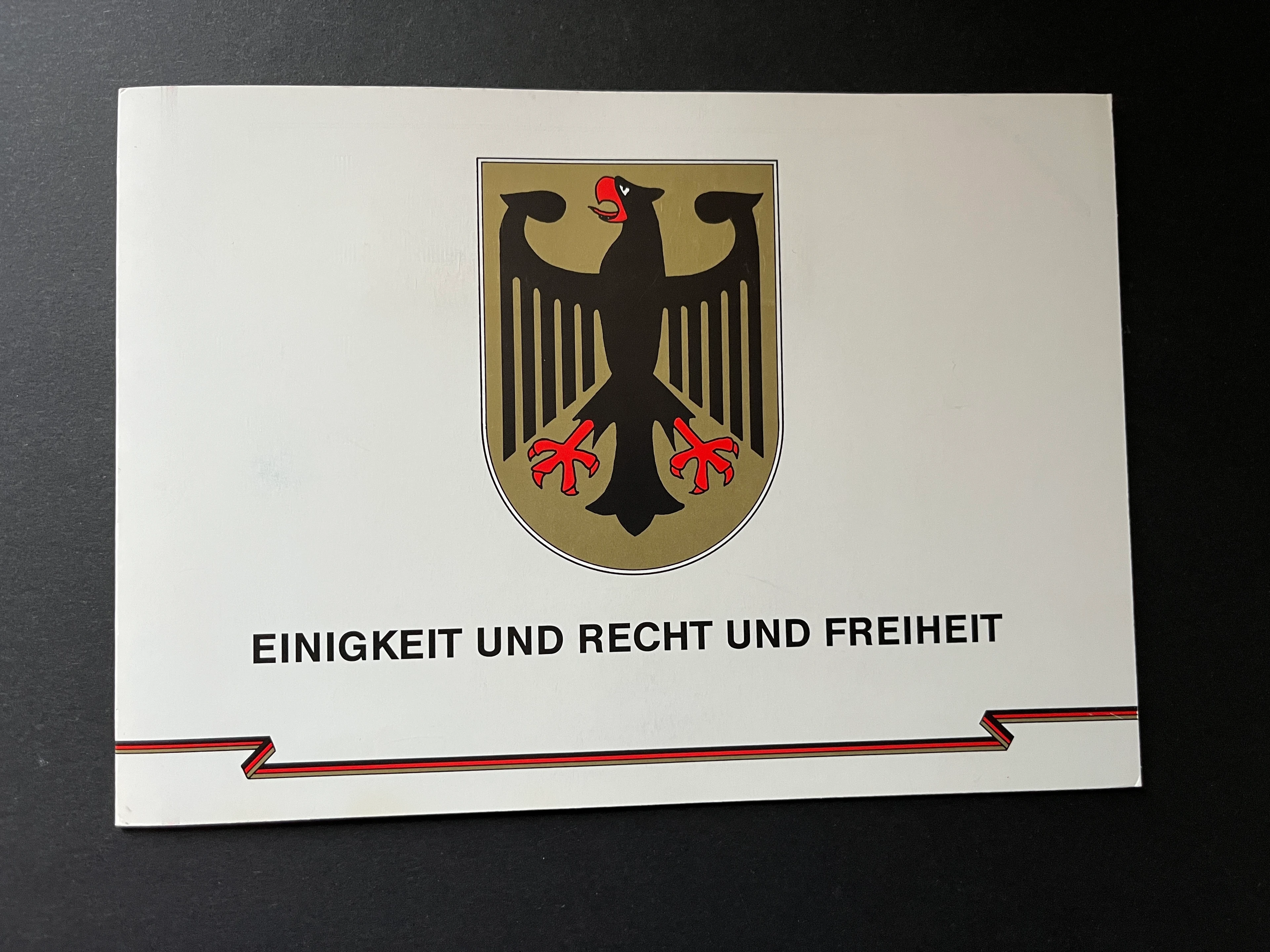 Sonderkarte Einigkeit und Freiheit 1990 Sondergestempelt