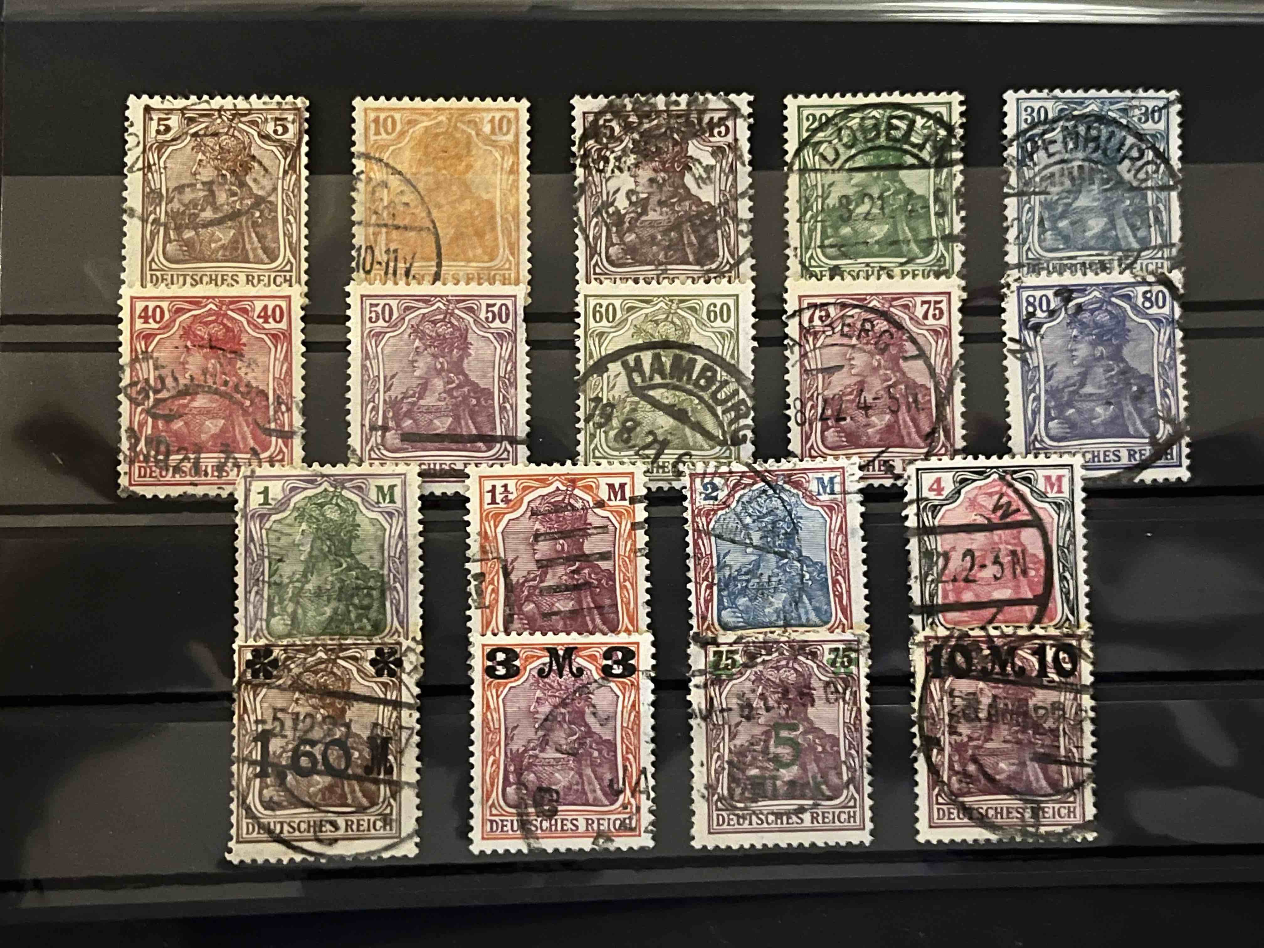 Deutsches Reich #140-157 gestempelt