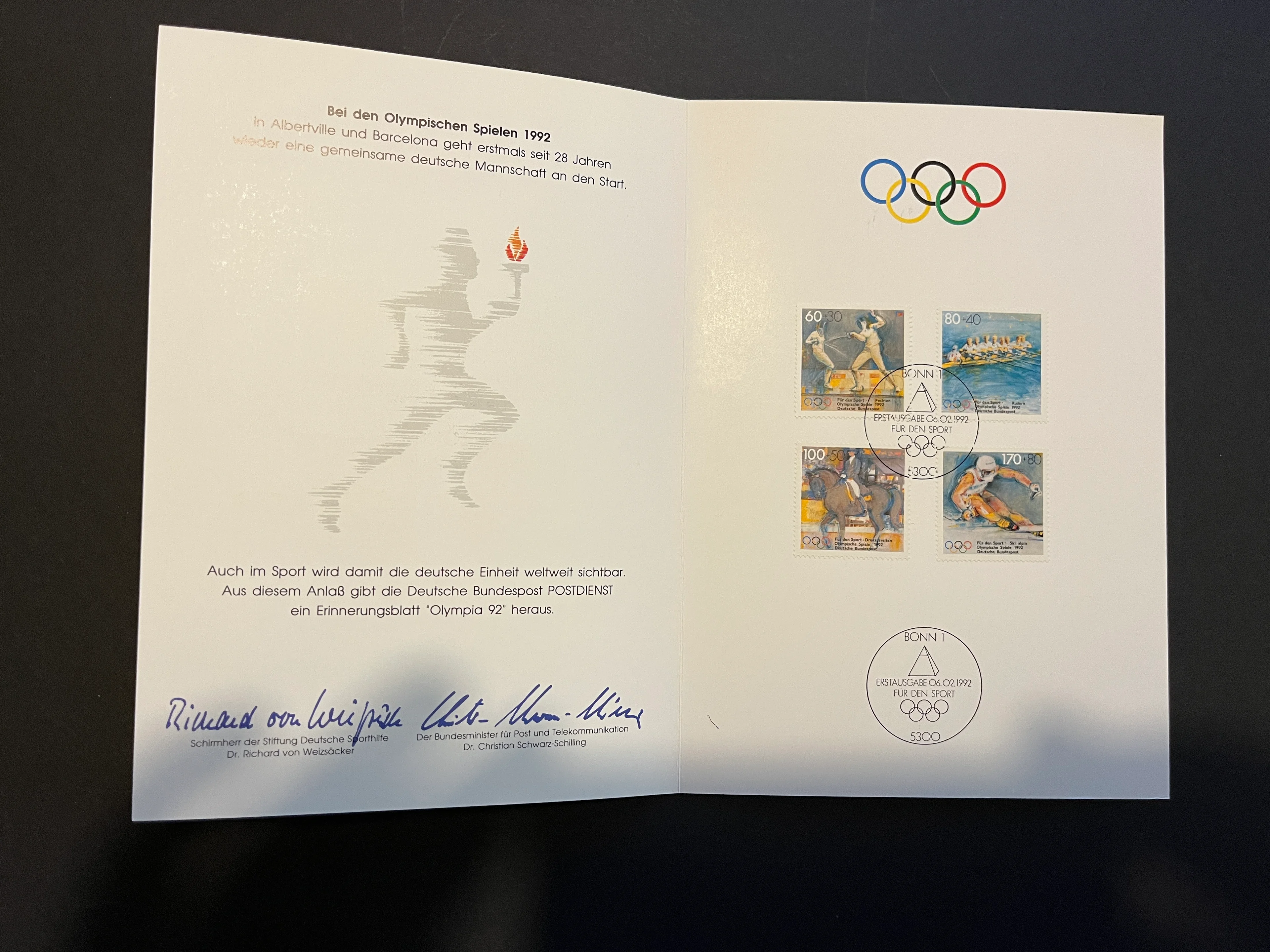 Sonderkarte Olympia 1992