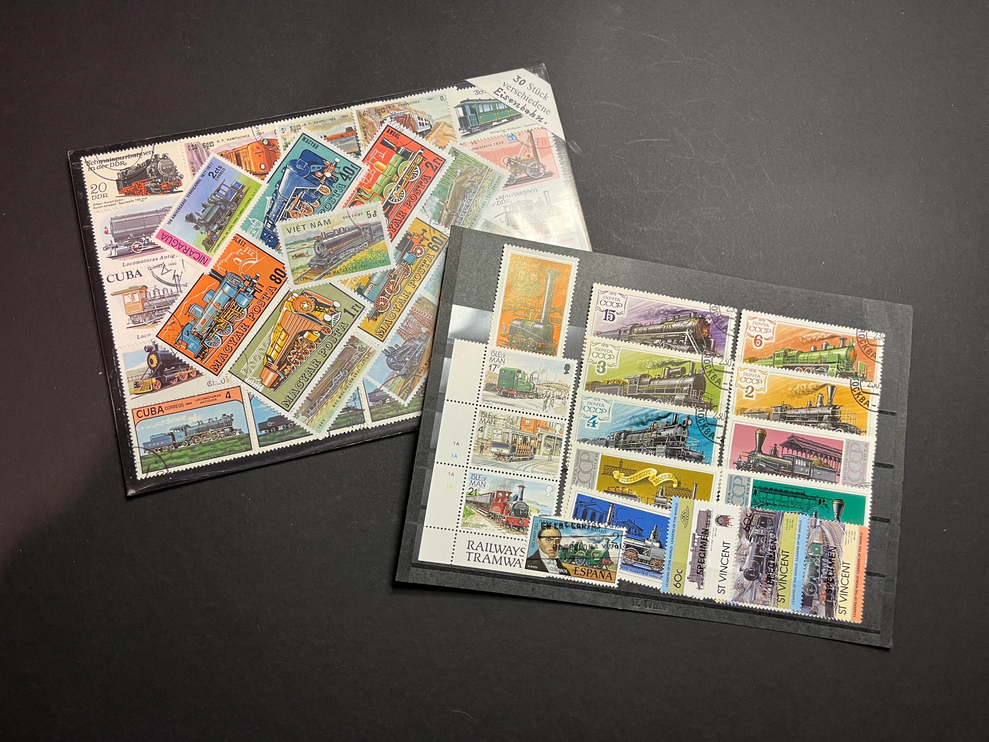 Briefmarken Album Motive Eisenbahn 023