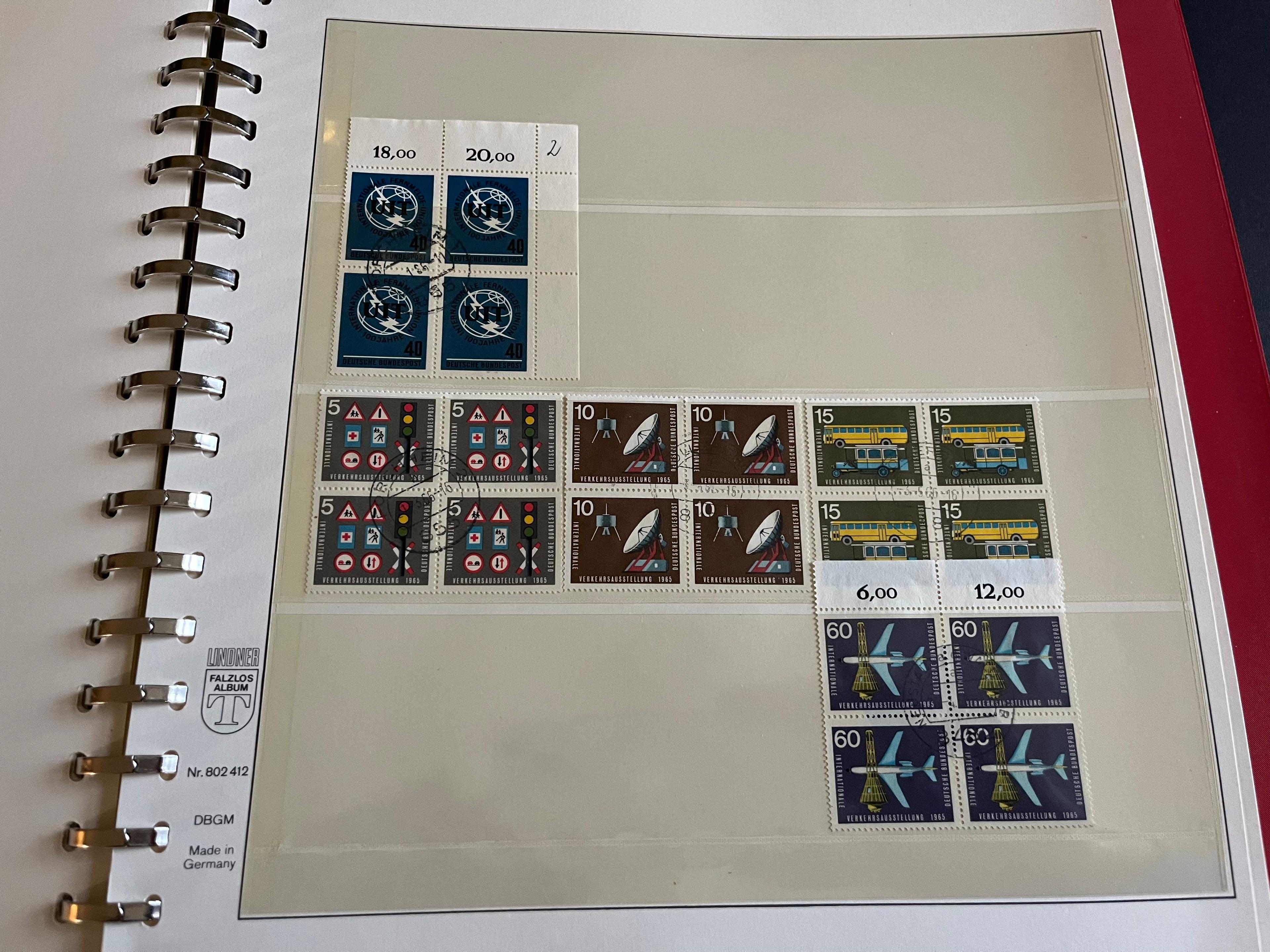 Briefmarken Album "Bundesrepublik BRD" Bogenteile zu Viererblöcken 006