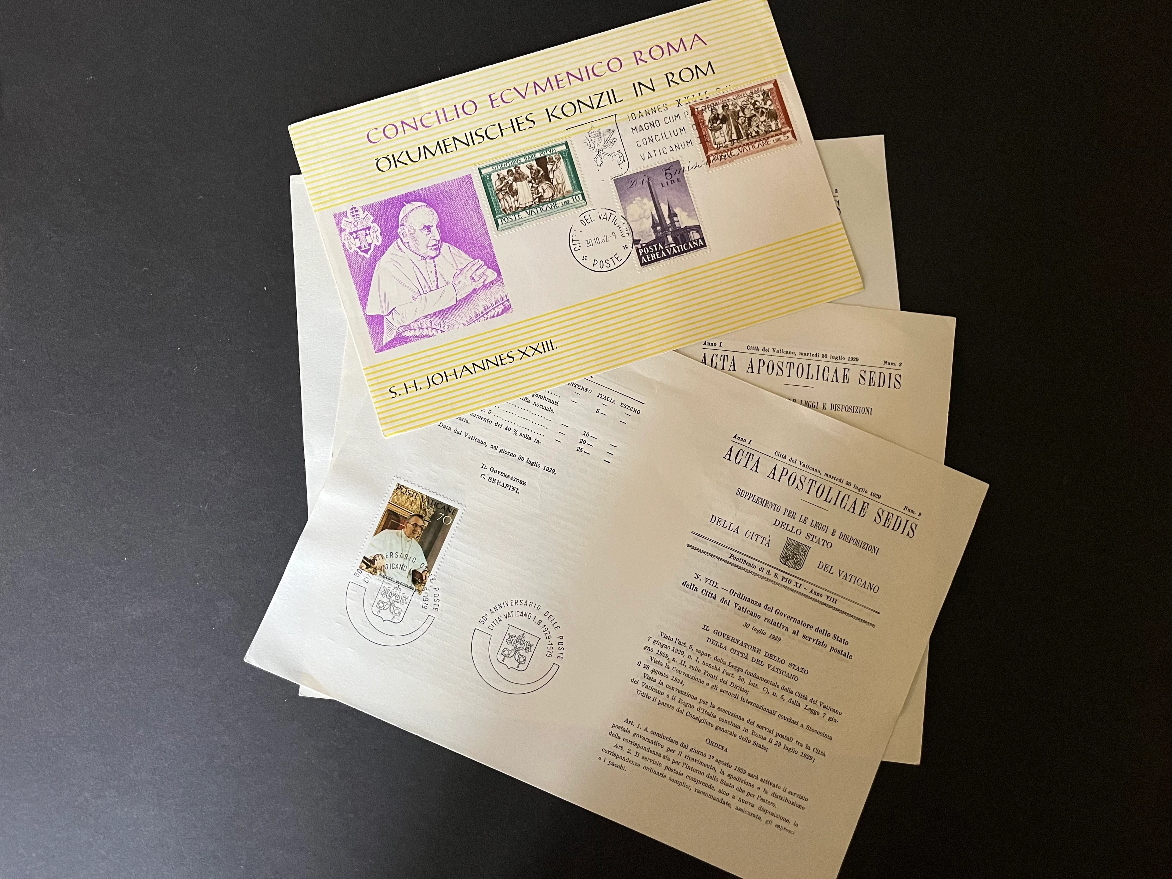 Vatikan Konvolut Schmuckkarte Concilio 1962 und Acta Apostolicae Sedis 1979