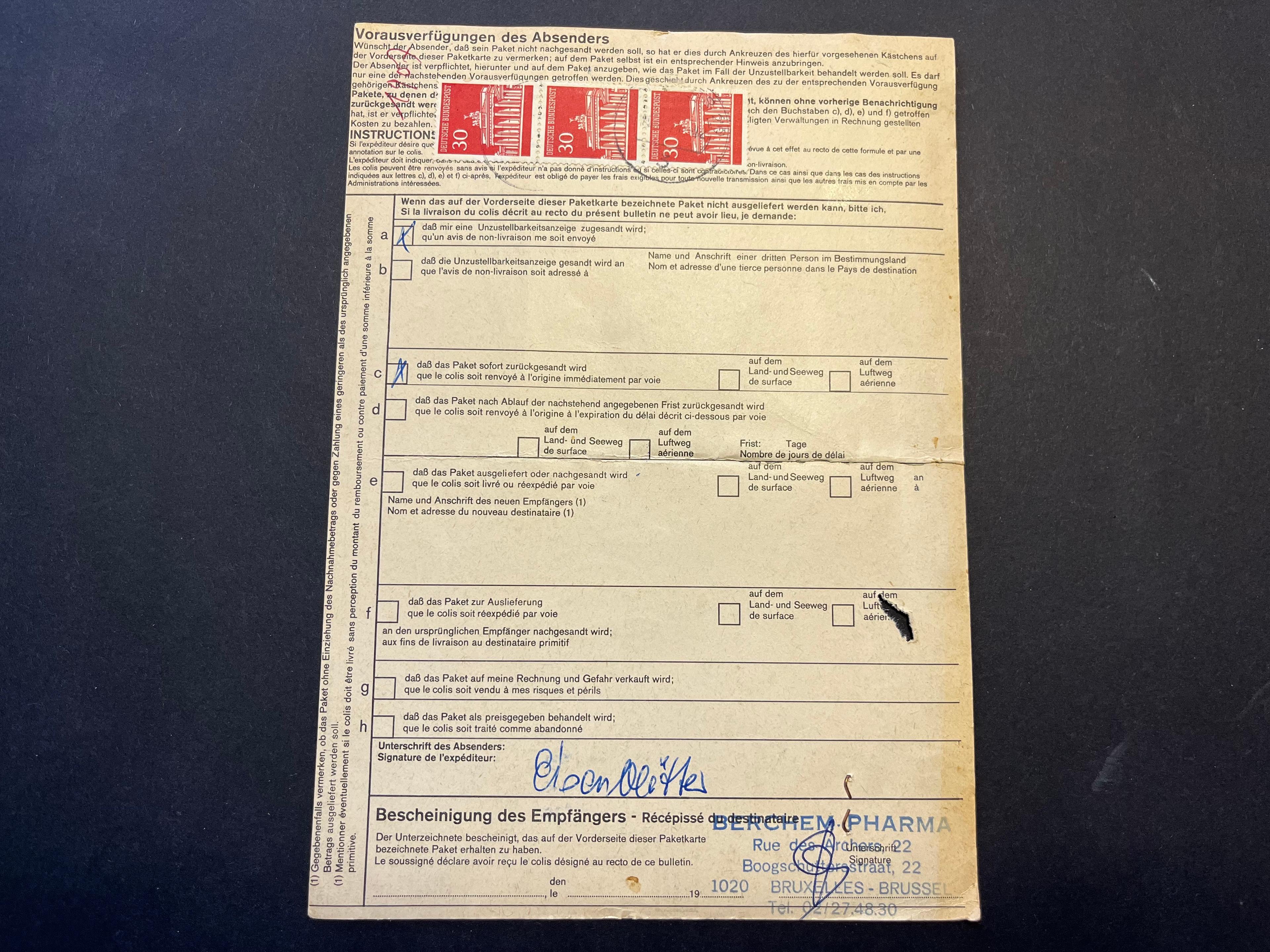 Paketkarte #15839
