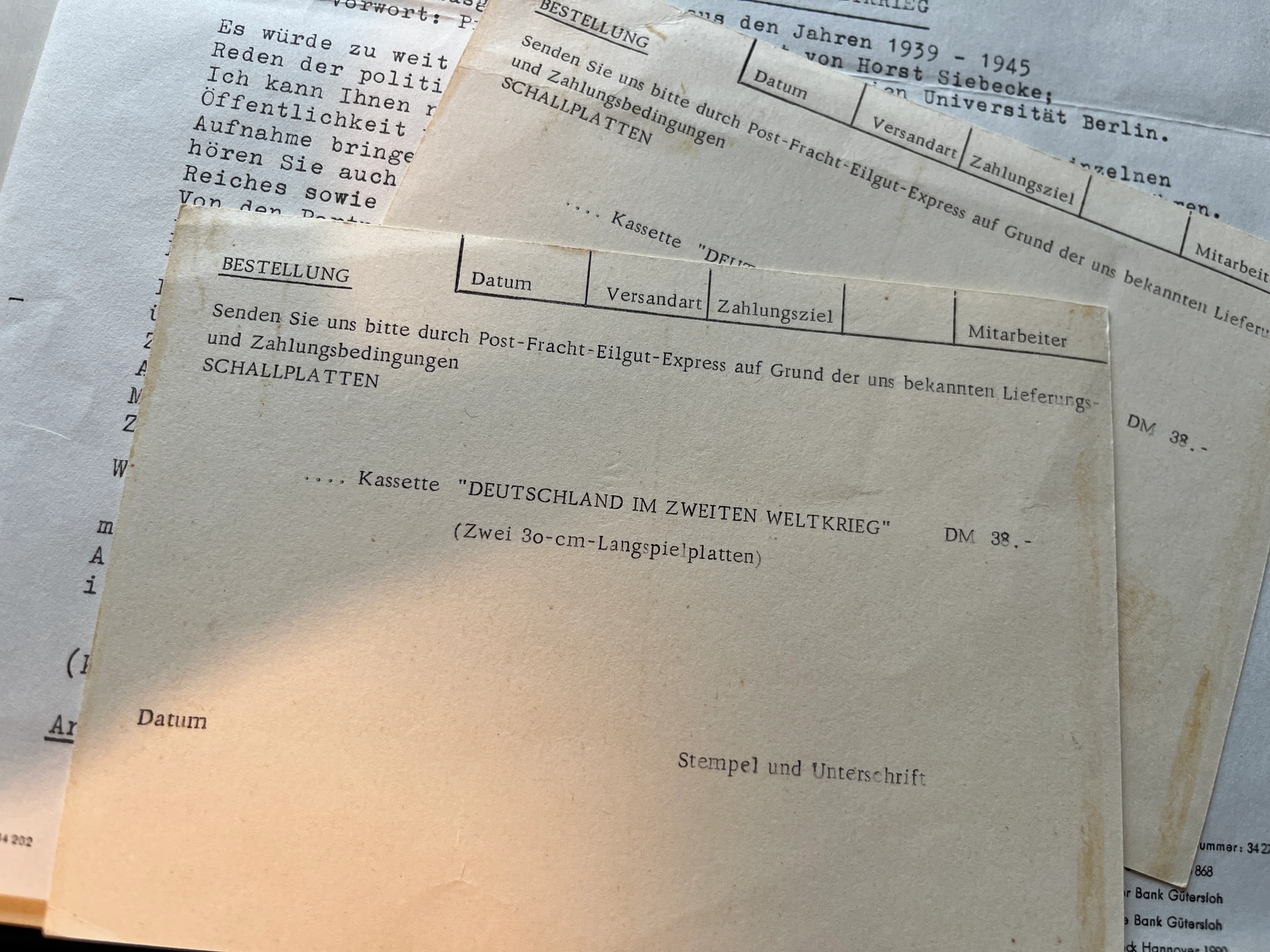 Deutschland im 2. Weltkrieg Doppel-LP