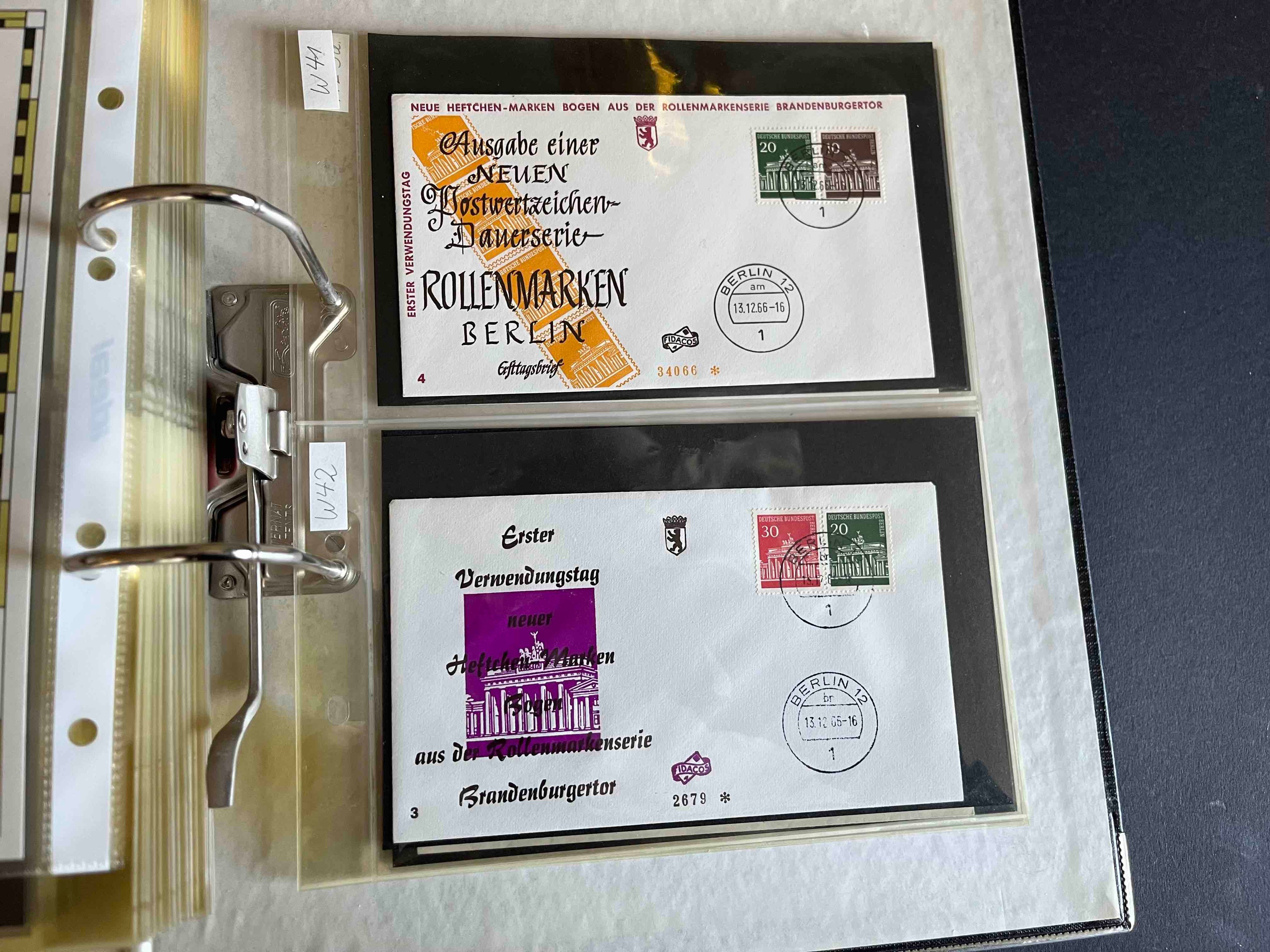 Deutsche Bundespost Berlin Sammlung Ersttagsbriefe