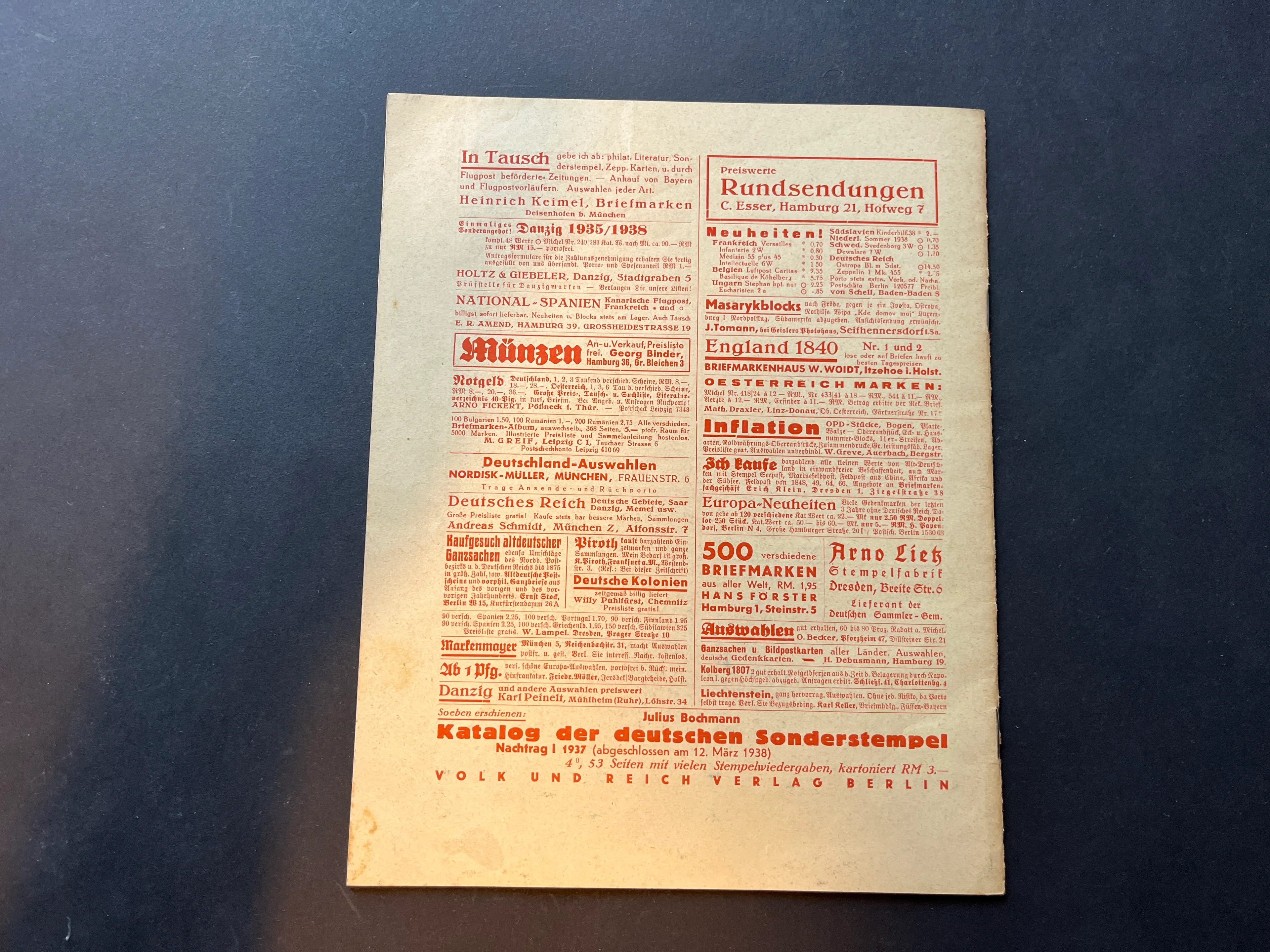 Der Deutsche Sammler - Das Postwertzeichen Juni 1938