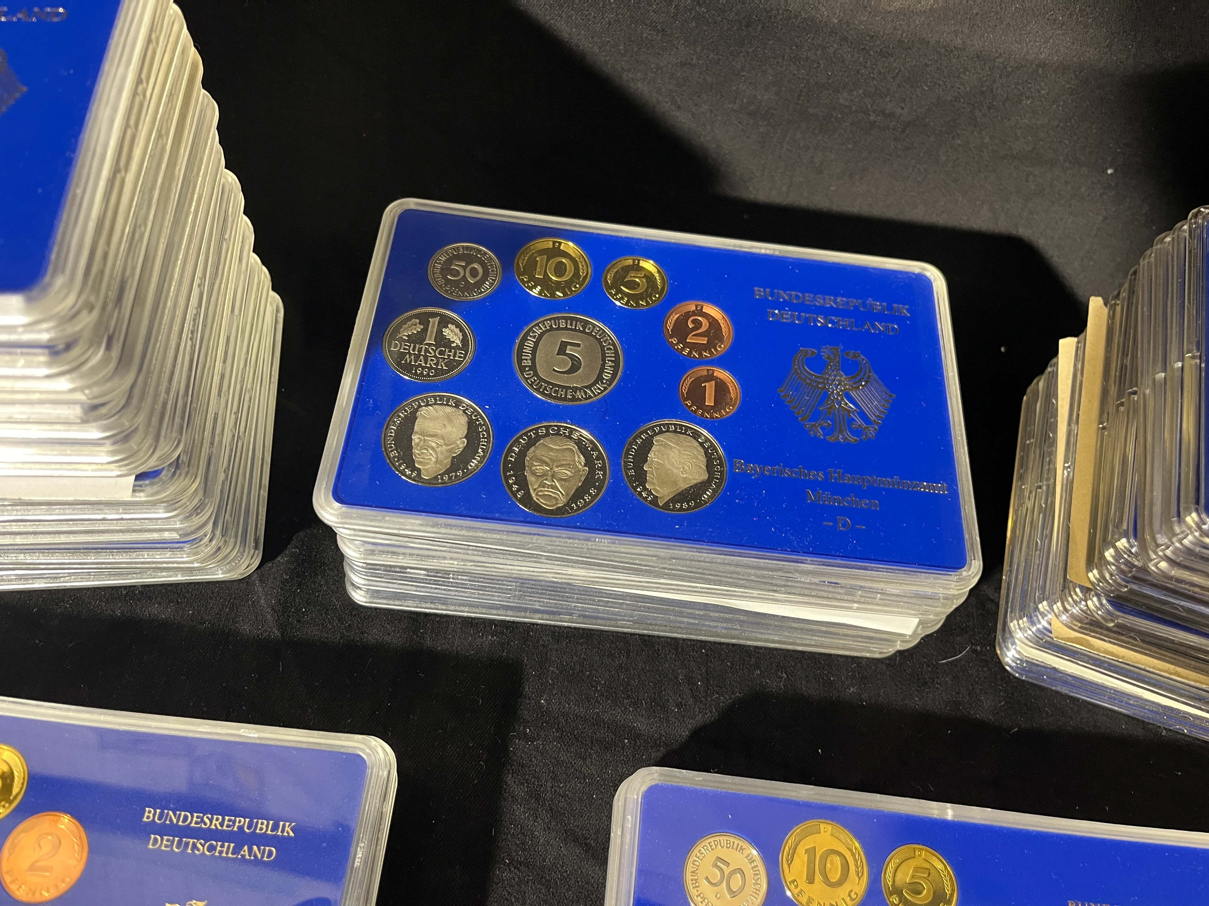 CP071 Umlaufmünzen DM 1980-1995 - alle 5 Prägestätten