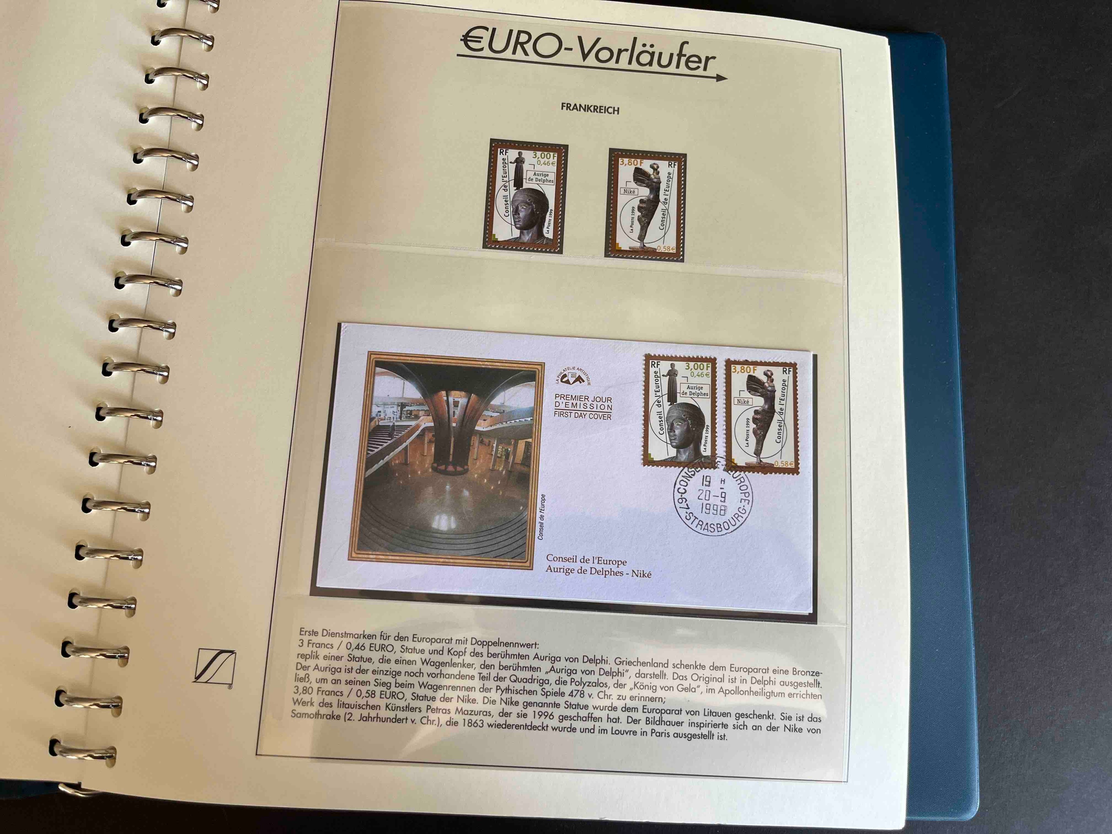 LINDNER Briefmarken Album "Euro-Vorläufer" 47 Seiten im Album (