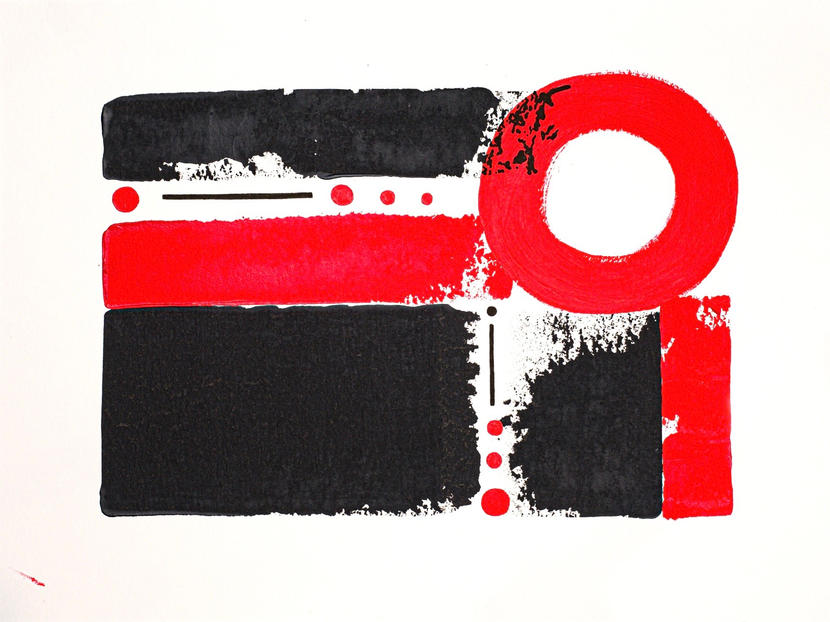 Original Abstract Acrylic Painting on Paper - 30x40 cm