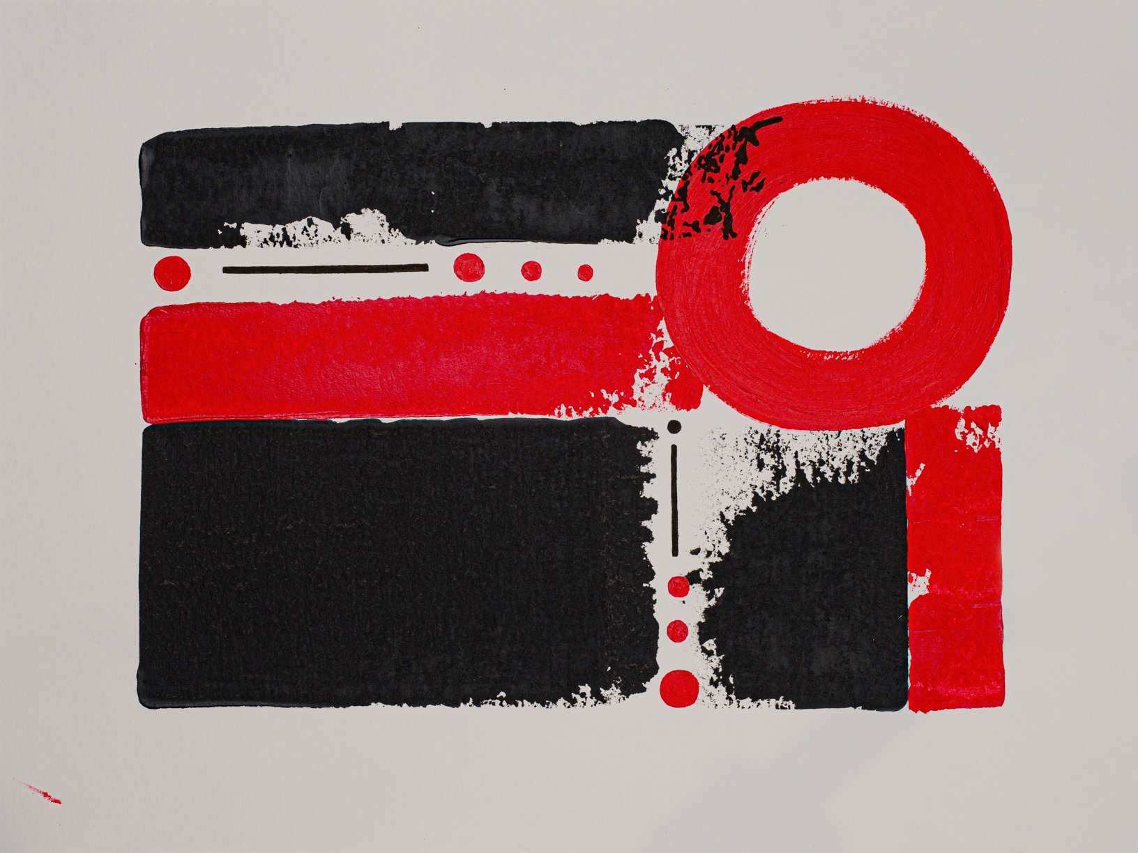 Original Abstract Acrylic Painting on Paper - 30x40 cm