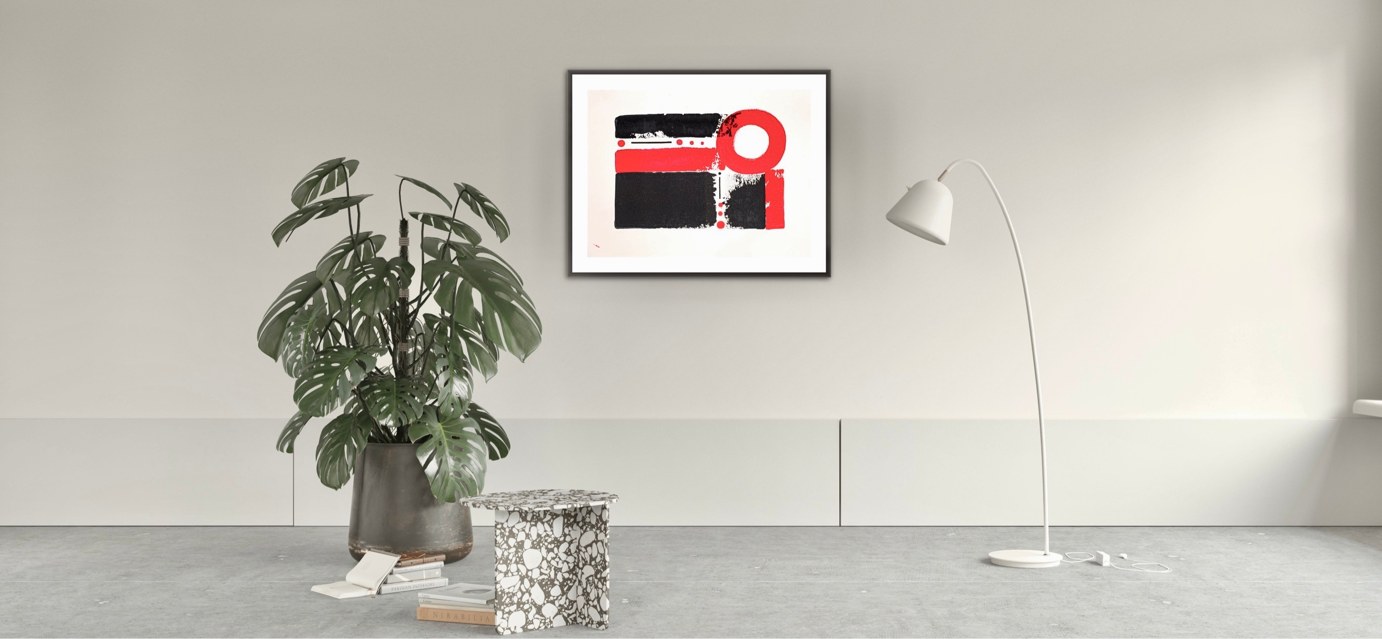 Original Abstract Acrylic Painting on Paper - 30x40 cm