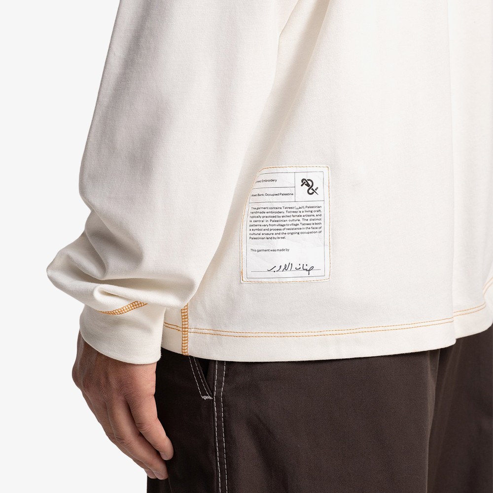 Tatreez Logo Contrast Stitched Long Sleeve Shirt